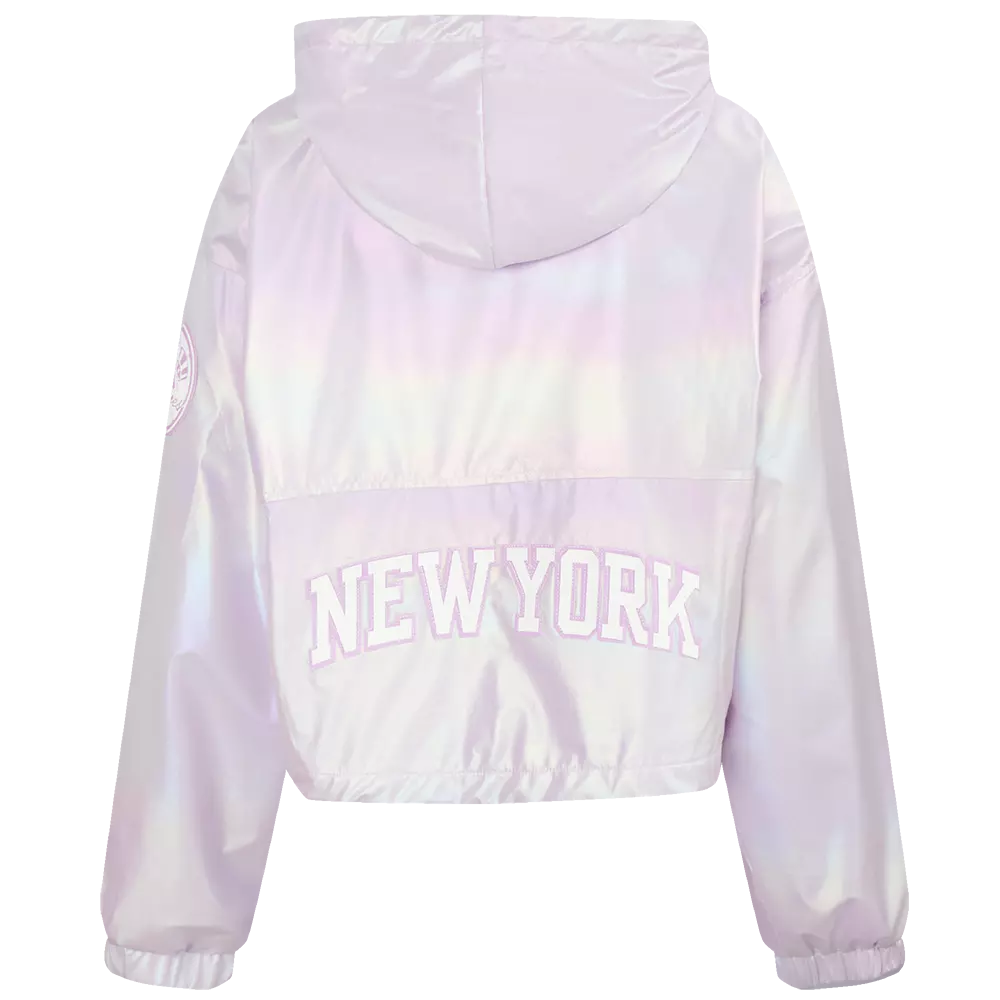 Pro Standard Women's New York Yankees Hologram 1/2 Zip Jacket-Multicolor - MULTI-COLOR