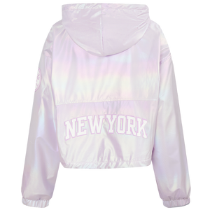 Pro Standard Women's New York Yankees Hologram 1/2 Zip Jacket-Multicolor