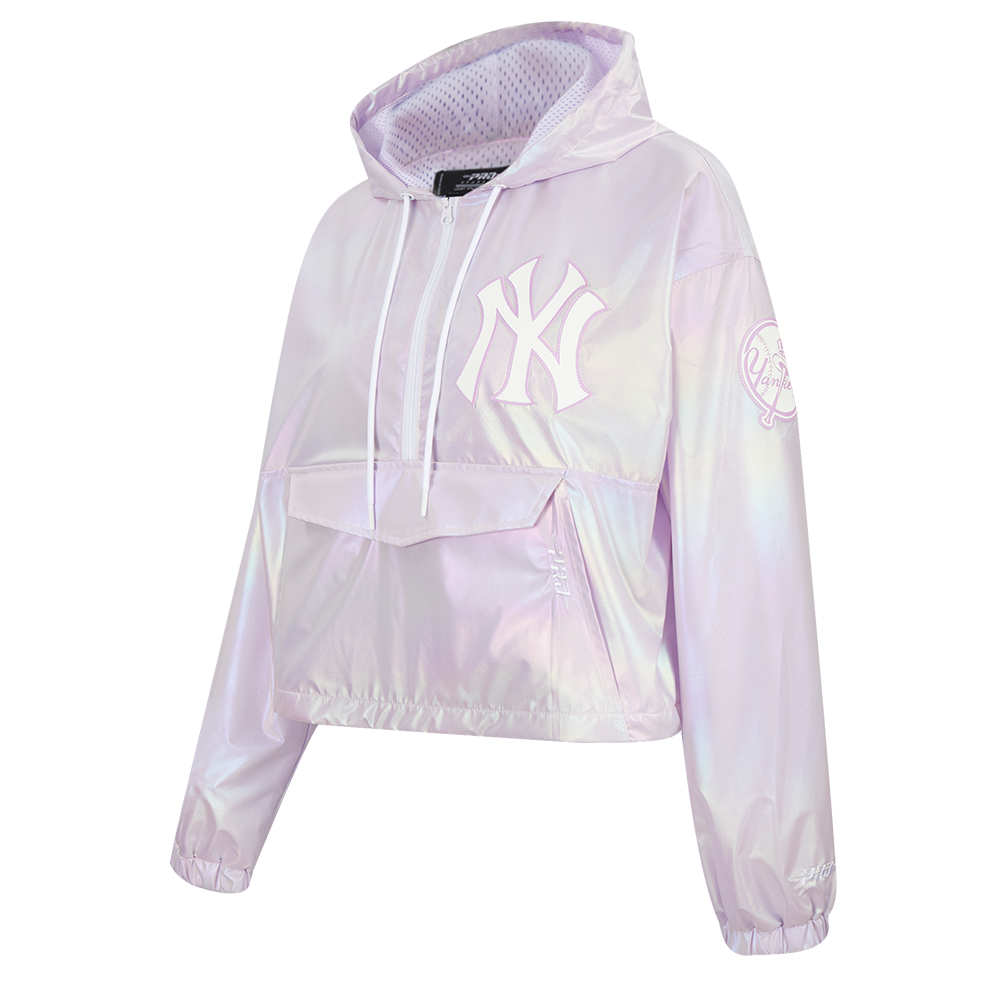 Pro Standard Women's New York Yankees Hologram 1/2 Zip Jacket-Multicolor - MULTI-COLOR Thumbnail View 3