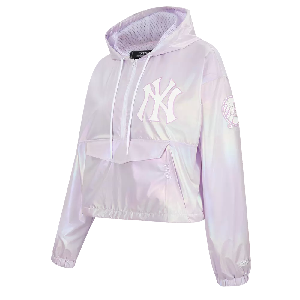 Pro Standard Women's New York Yankees Hologram 1/2 Zip Jacket-Multicolor - MULTI-COLOR