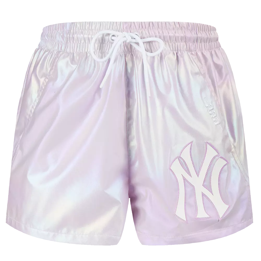 Pro Standard Women's New York Yankees Hologram Woven Shorts - Multi-Color - MULTI-COLOR