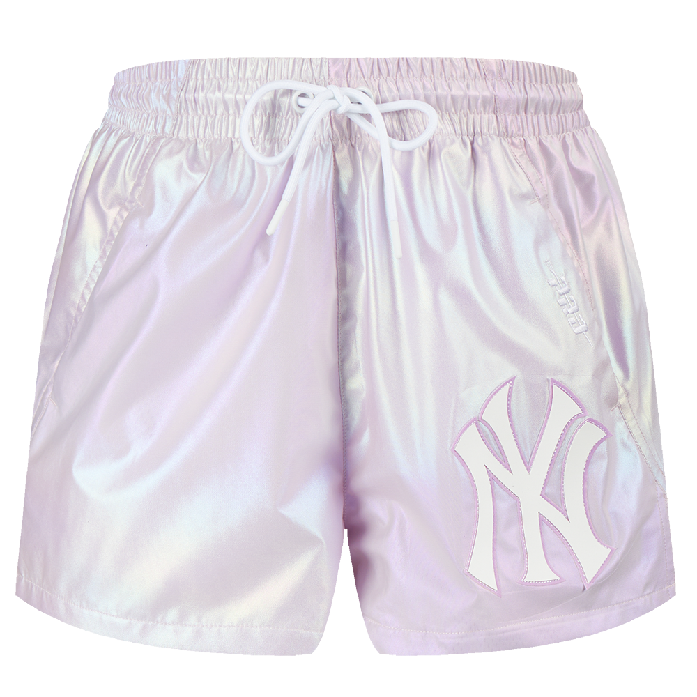 Pro Standard Women's New York Yankees Hologram Woven Shorts-Multicolor - MULTI-COLOR Thumbnail View 1