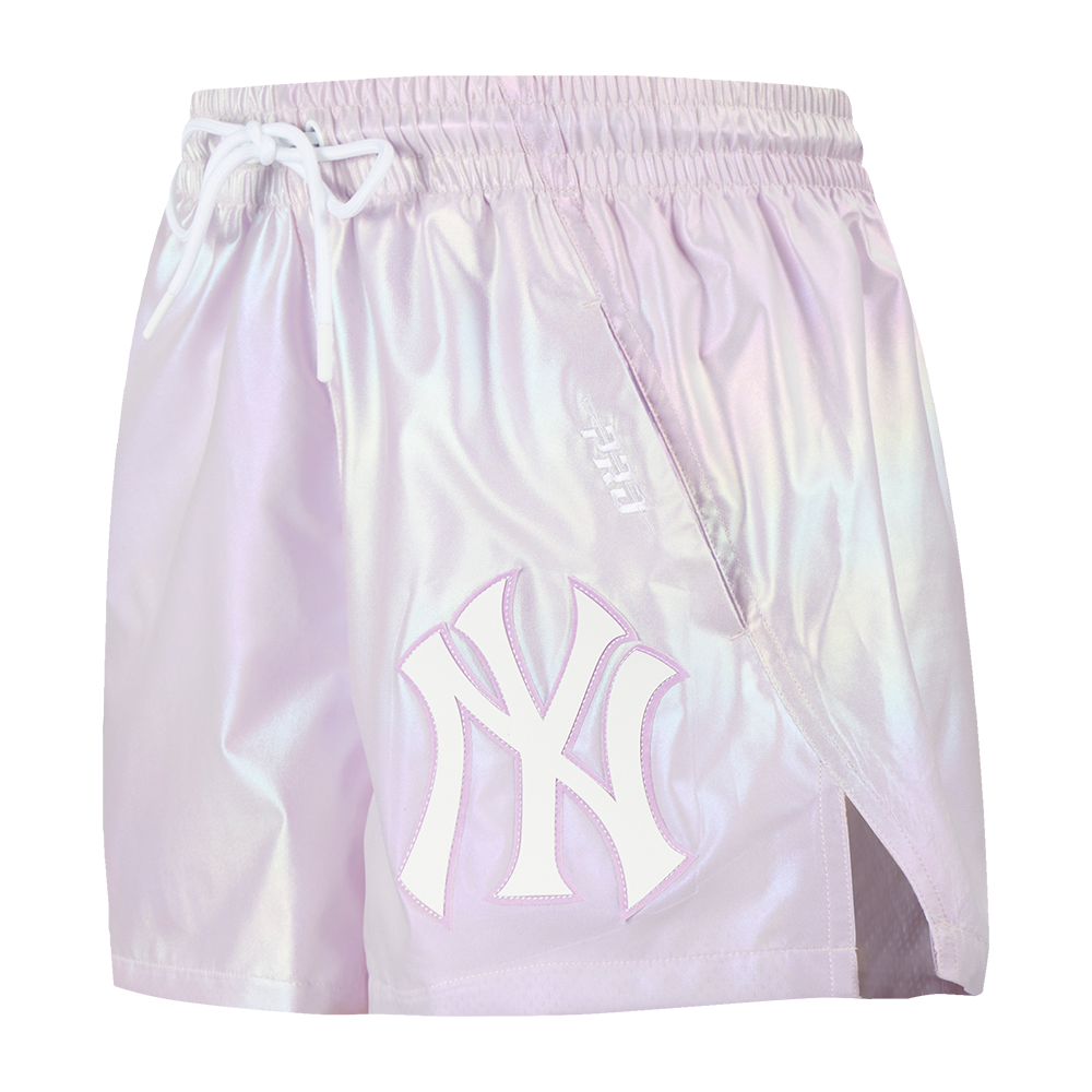 Pro Standard Women's New York Yankees Hologram Woven Shorts-Multicolor - MULTI-COLOR Thumbnail View 3