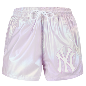 Pro Standard Women's New York Yankees Hologram Woven Shorts-Multicolor