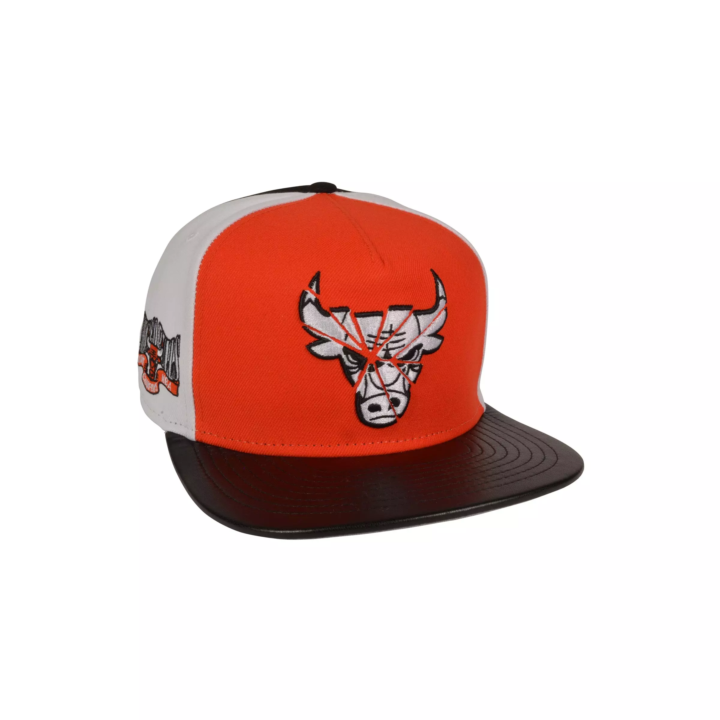 New Era Chicago Bulls 9FIFTY A-Frame Shattered 1 Snapback Hat-White/Orange/Black - WHITE/BLACK/ORANGE