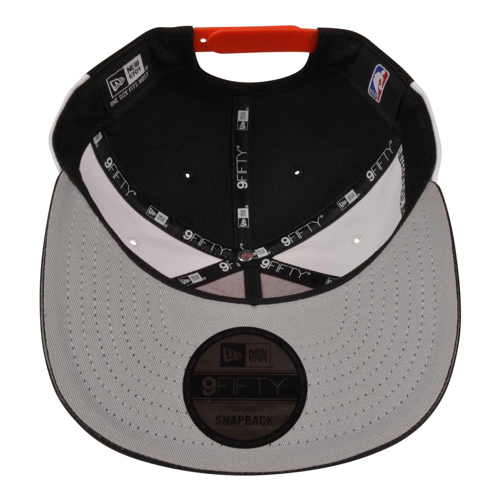 New Era Chicago Bulls 9FIFTY A-Frame Shattered 1 Snapback Hat-White/Orange/Black