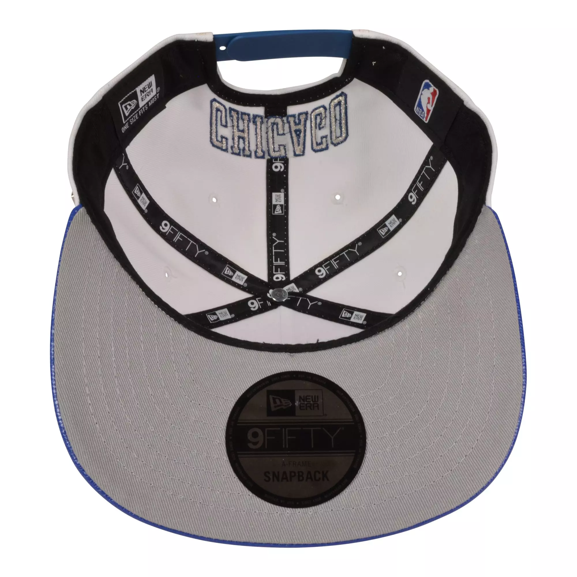 New Era Chicago Bulls 9FIFTY A-Frame French Blue 12 Snapback Hat-White/Blue - WHITE/BLUE