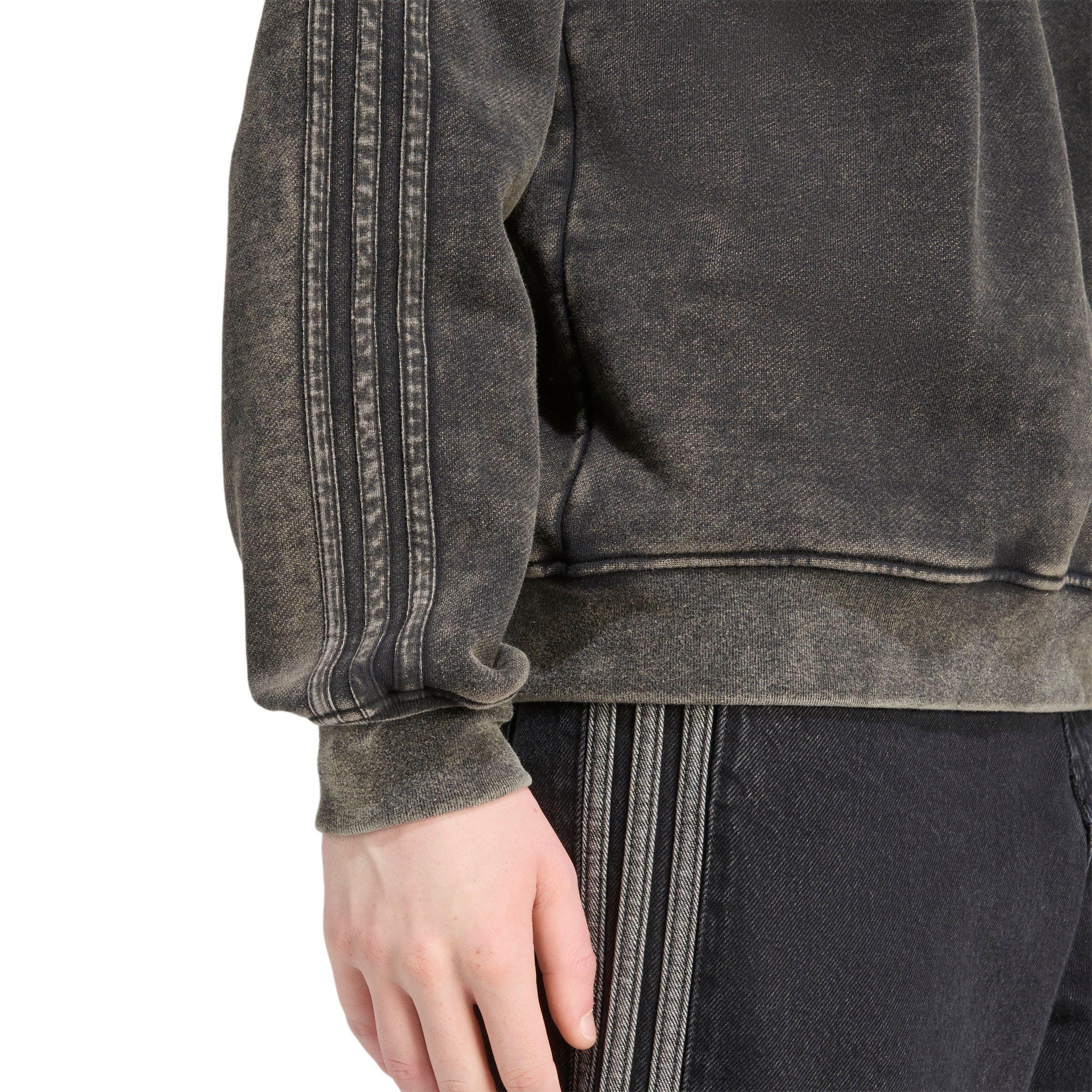 adidas Men's Washed Pullover Hoodie - BLACK Thumbnail View 4