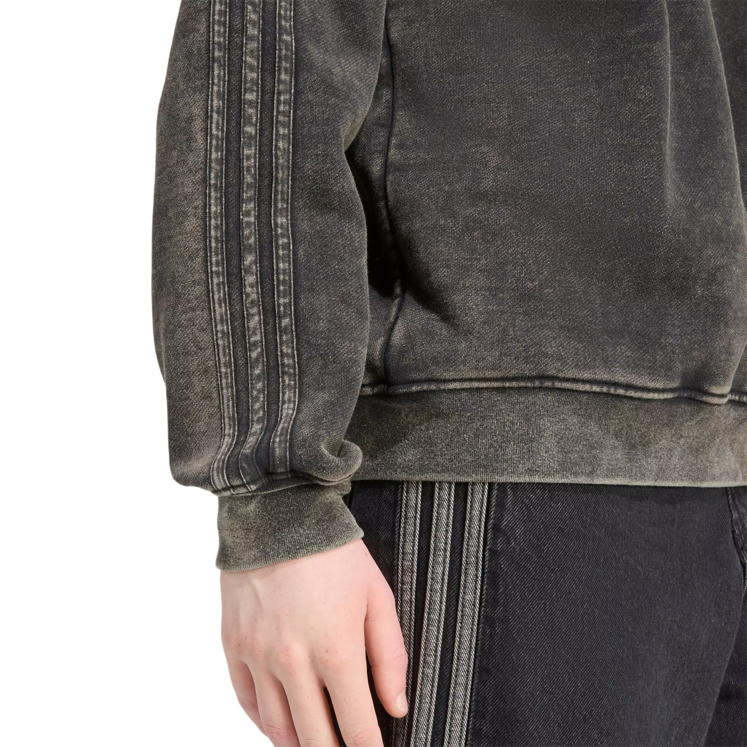 adidas Men's Washed Pullover Hoodie - BLACK