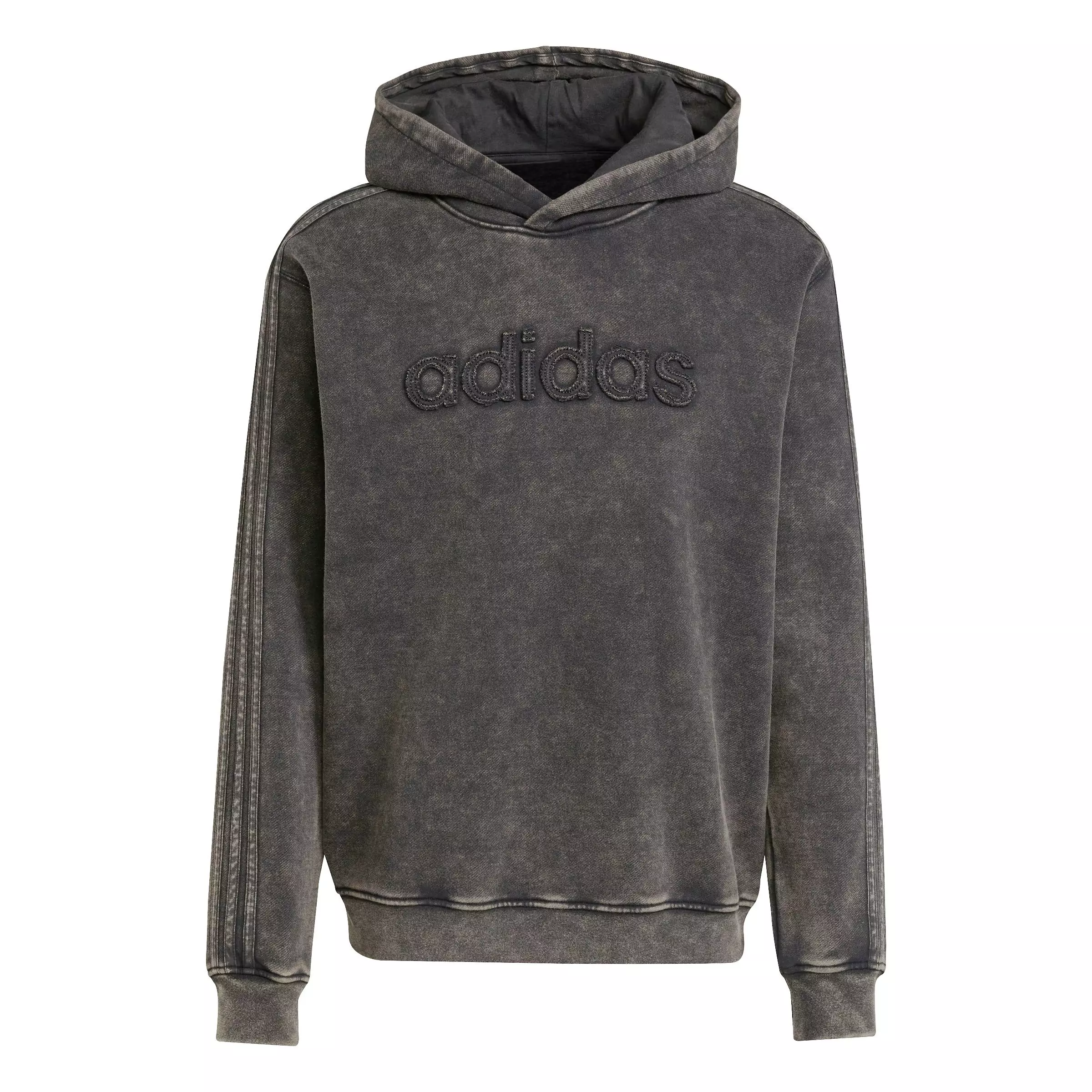 adidas Men's Washed Pullover Hoodie - BLACK