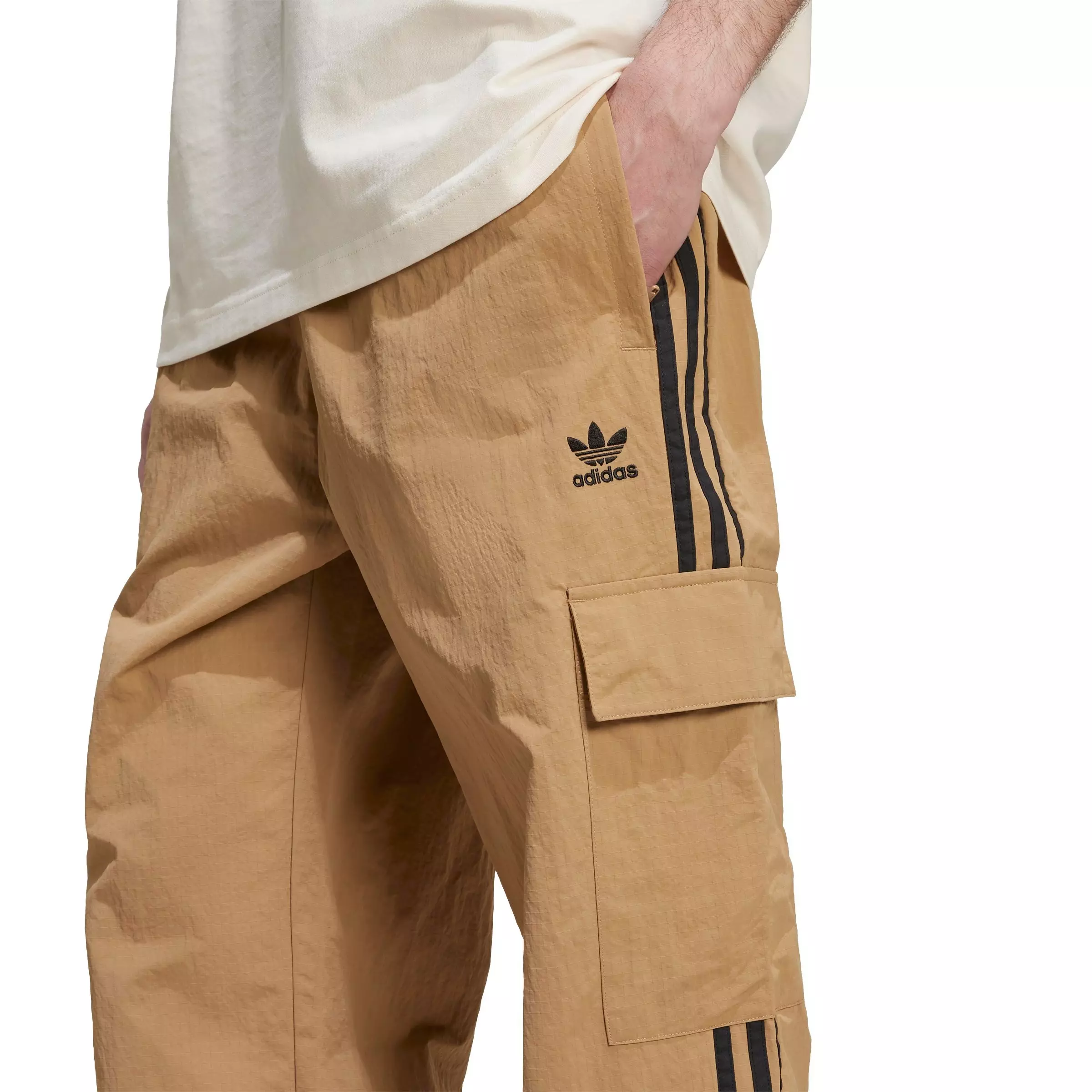 adidas Originals Men's Adicolor Classics 3-Stripes Cargo Pants - KHAKI