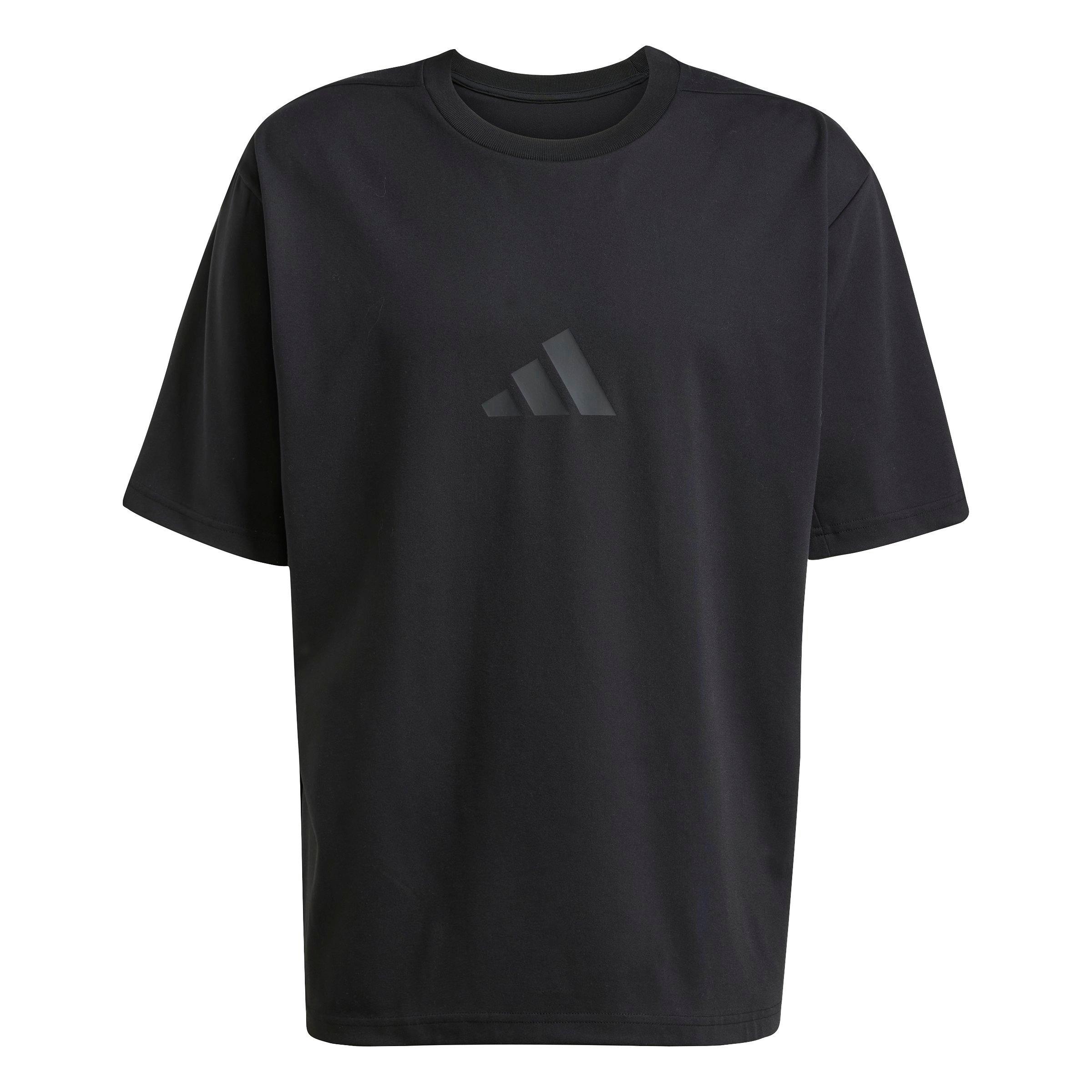 adidas Men's Z.N.E. Loose-Fit Tee - BLACK Thumbnail View 6