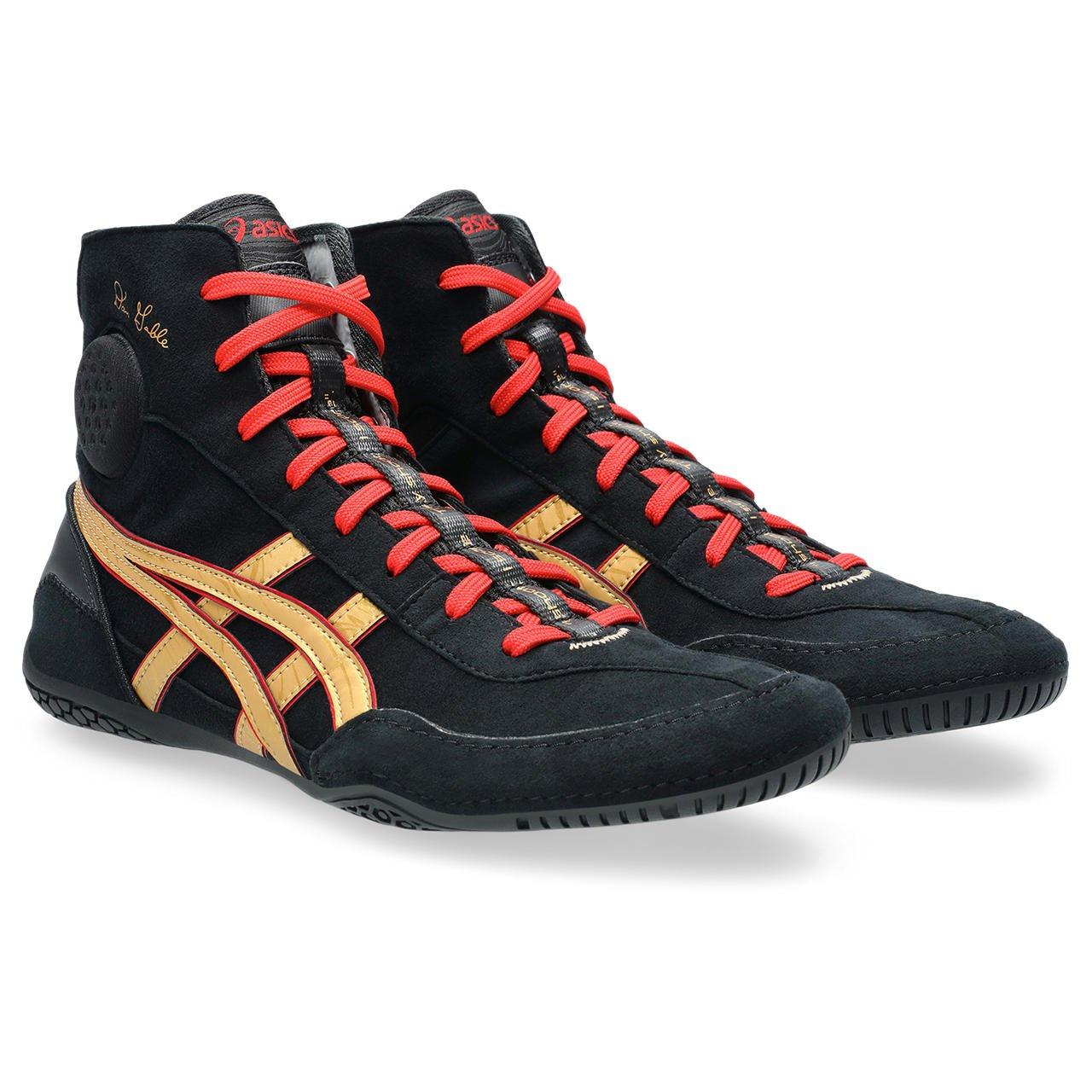 ASICS Dan Gable Evo 3 "Black/Gold" Men's Wrestling Shoe - BLACK/GOLD Thumbnail View 4