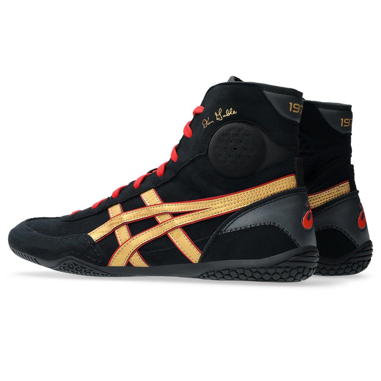 ASICS Dan Gable Evo 3 "Black/Gold" Men's Wrestling Shoe - BLACK/GOLD Thumbnail View 5