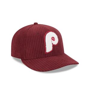 New Era Philadelphia Phillies 59FIFTY Cooperstown Chenille Fitted Hat-Maroon