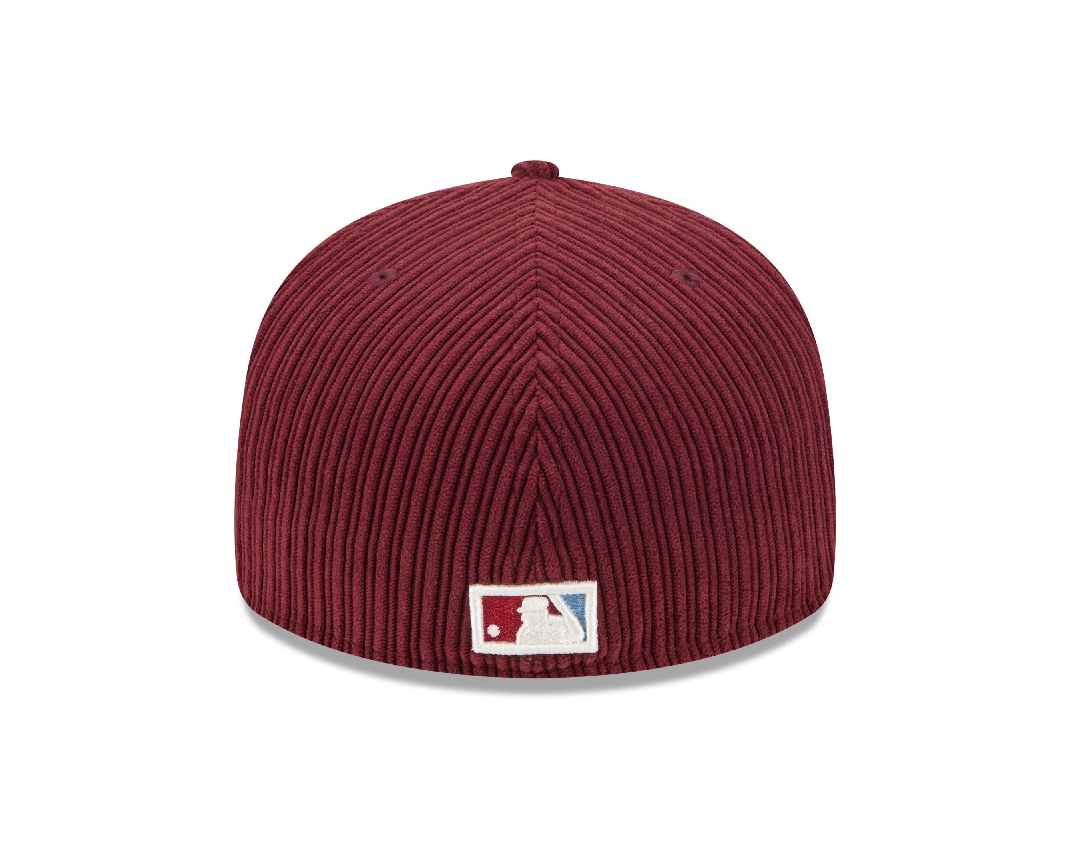 New Era Philadelphia Phillies 59FIFTY Cooperstown Maroon Chenille Fitted Hat
