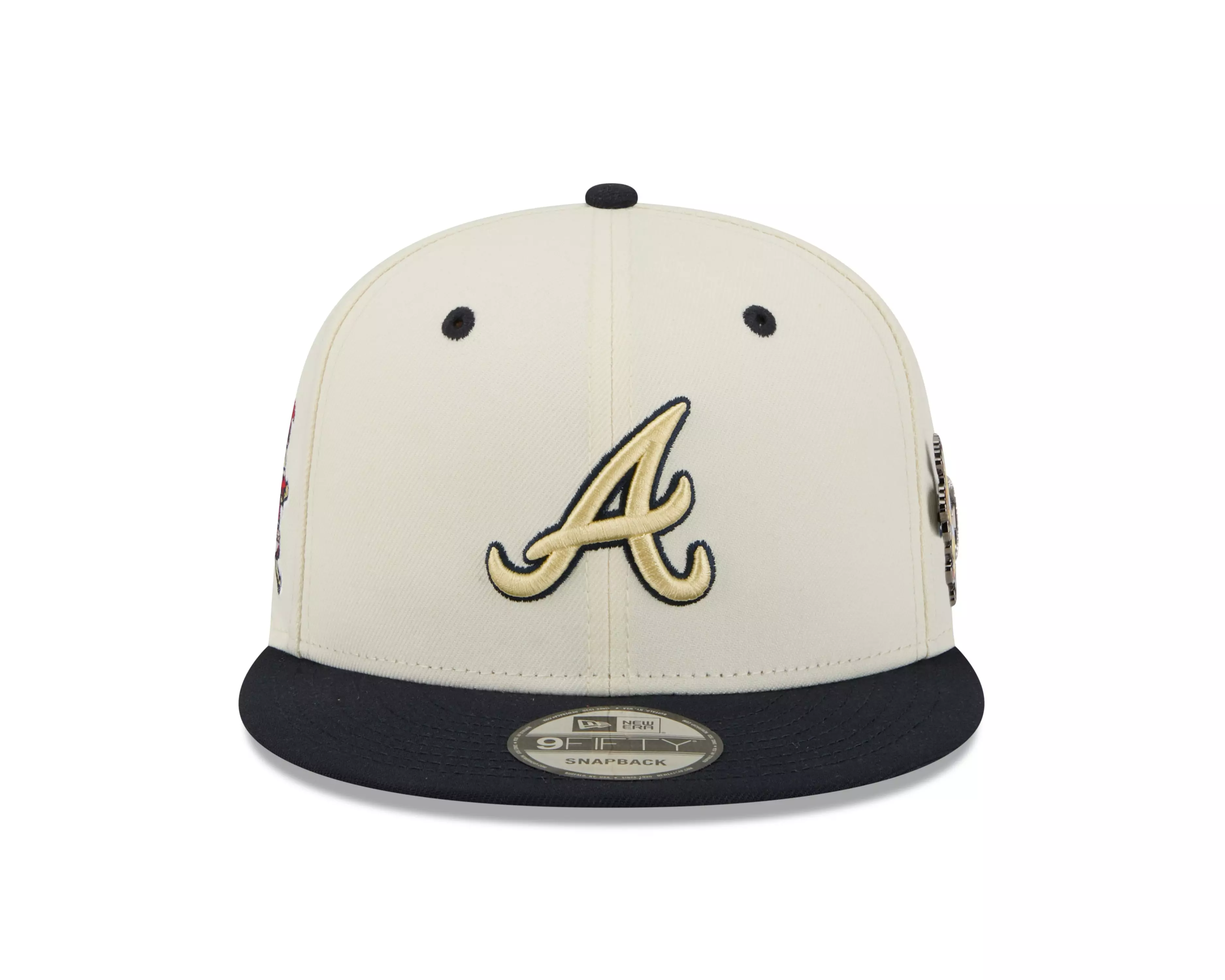 New Era Atlanta Braves 9FIFTY Mascot Pin Snapback Hat-Off-White - OFF-WHITE