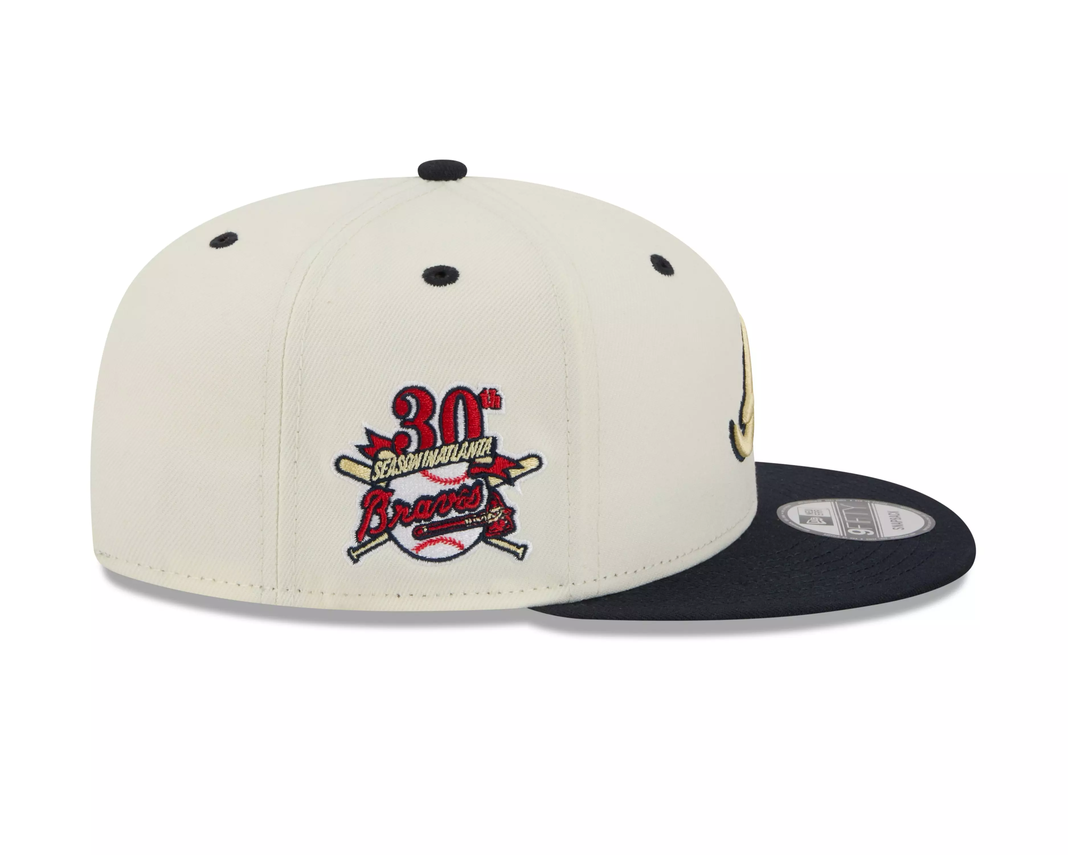 New Era Atlanta Braves 9FIFTY Mascot Pin Snapback Hat-Off-White - OFF-WHITE