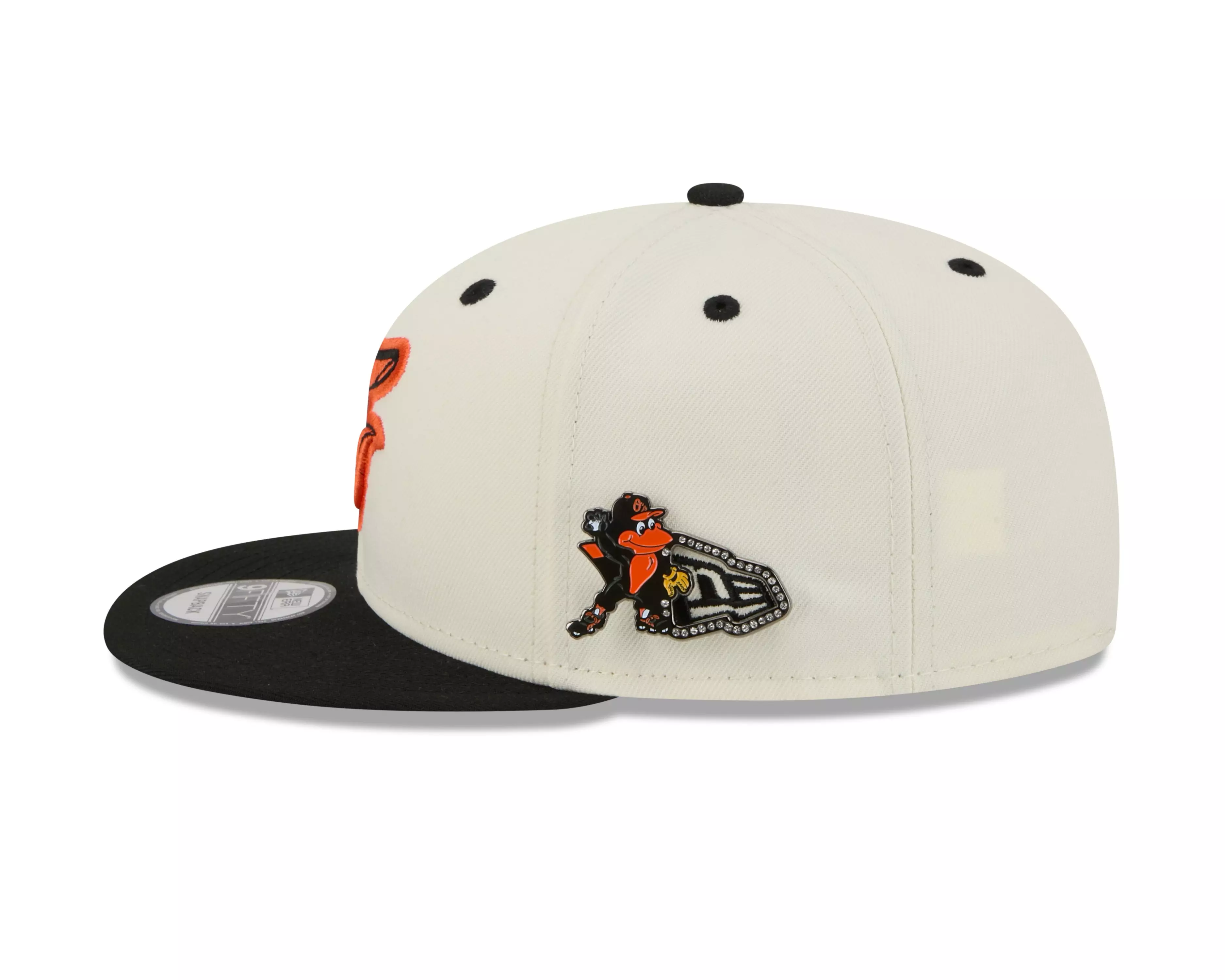 New Era Baltimore Orioles 9FIFTY Mascot Pin Snapback Hat-Off-White - OFF-WHITE