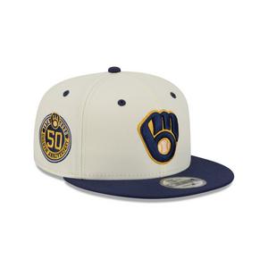 New Era Milwaukee Brewers 9FIFTY Mascot Pin Snapback Hat-Off-White