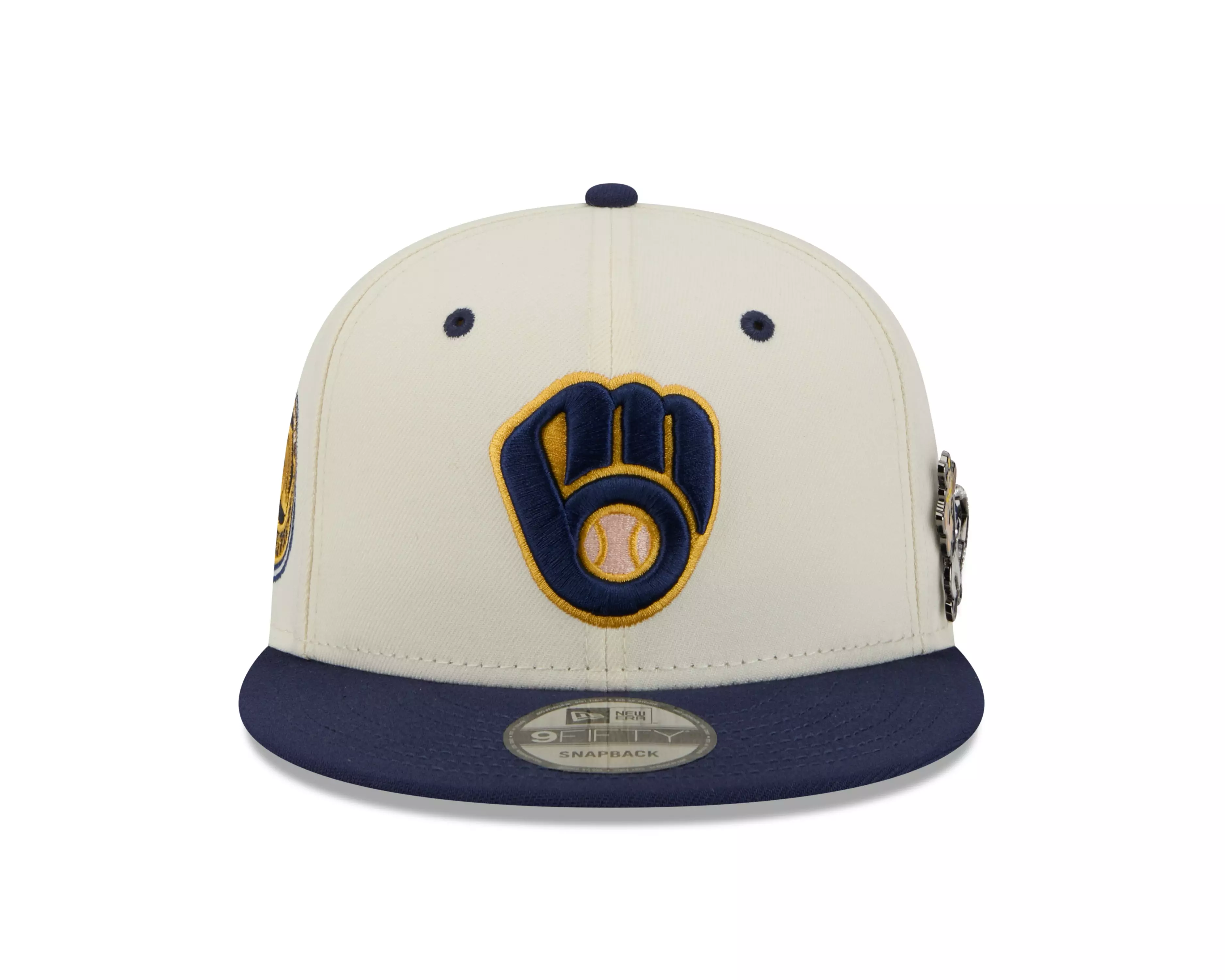 New Era Milwaukee Brewers 9FIFTY Mascot Pin Snapback Hat-Off-White - OFF-WHITE