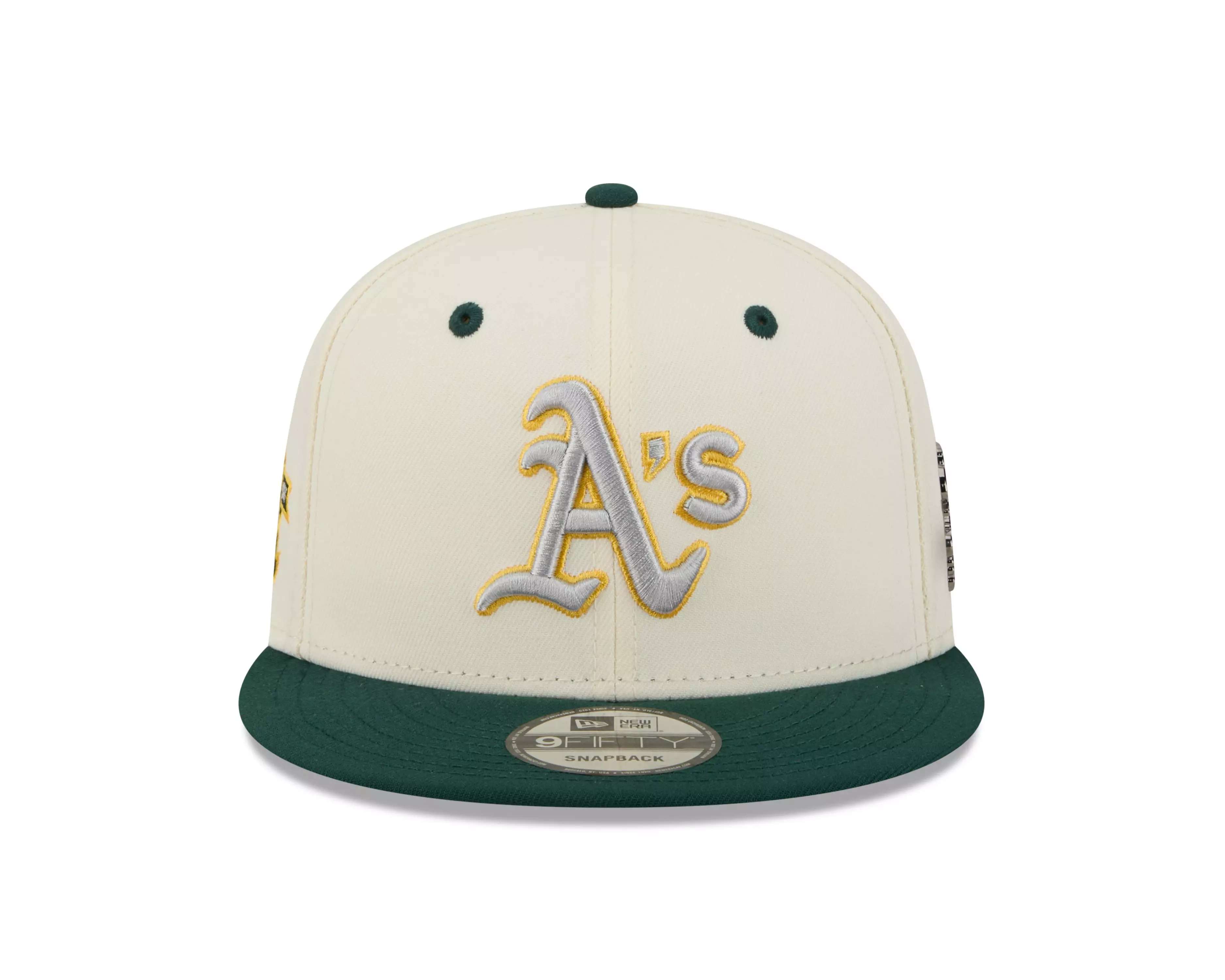 New Era Oakland Athletics 9FIFTY Mascot Pin Snapback Hat-Off-White - OFF-WHITE