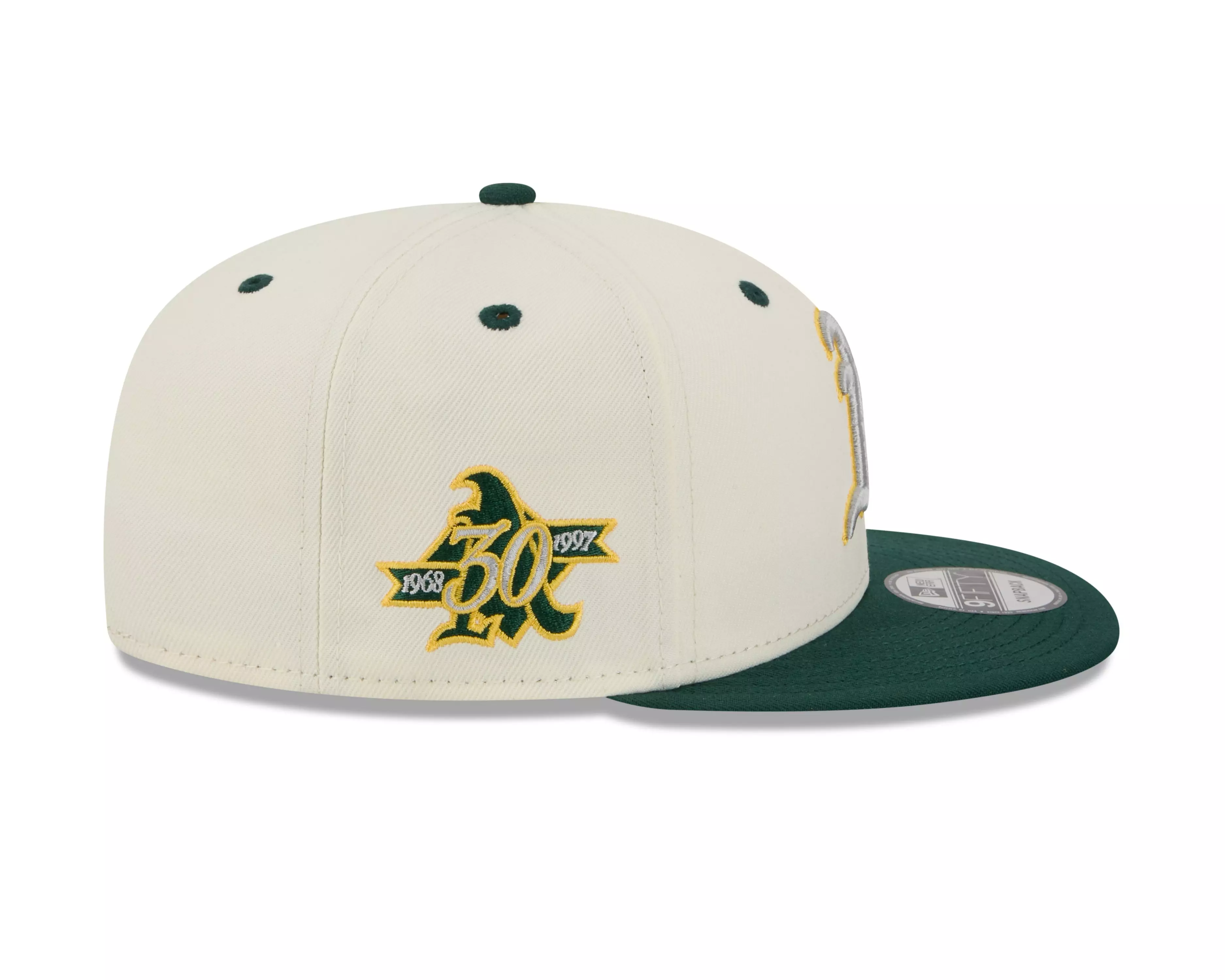 New Era Oakland Athletics 9FIFTY Mascot Pin Snapback Hat-Off-White - OFF-WHITE