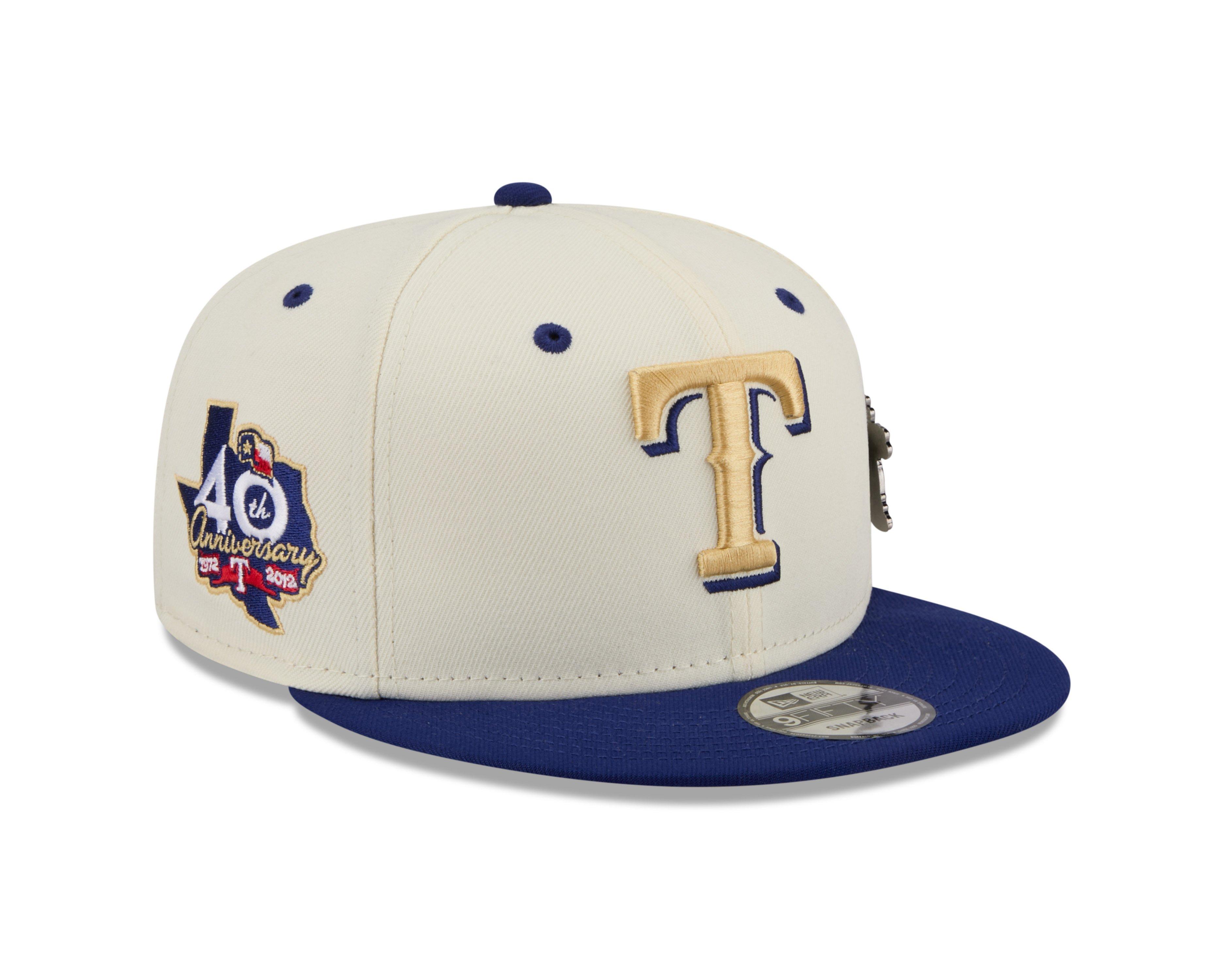 New Era Texas Rangers 9FIFTY Mascot Pin Off-White Snapback Hat