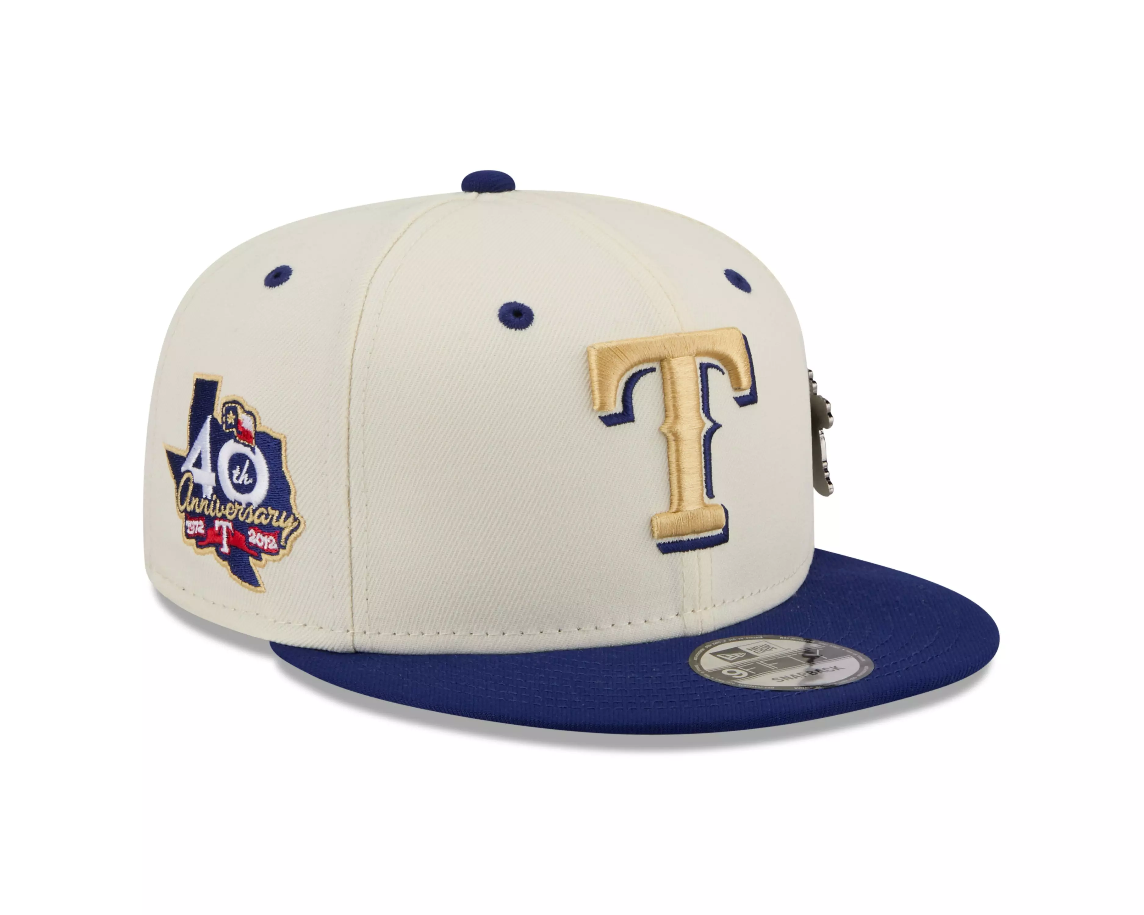 New Era Texas Rangers 9FIFTY Mascot Pin Snapback Hat-Off-White - OFF-WHITE