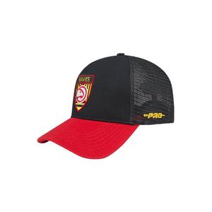 Pro Standard Atlanta Hawks Motor Sport Pinch Front Snapback Cap-Black/Red