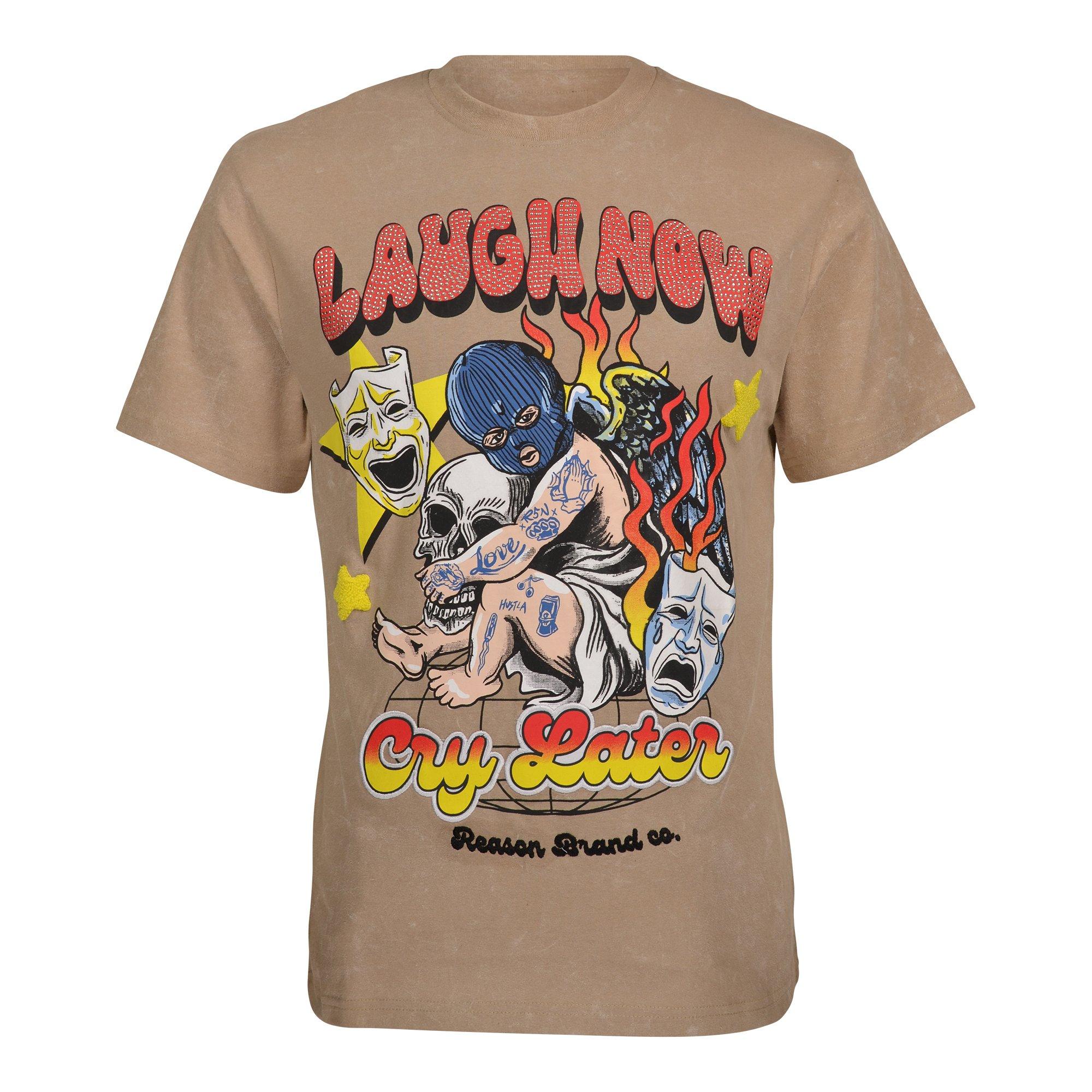 Reason Men's Laugh Now Cry Later Tee - Cream - CREAM Thumbnail View 1