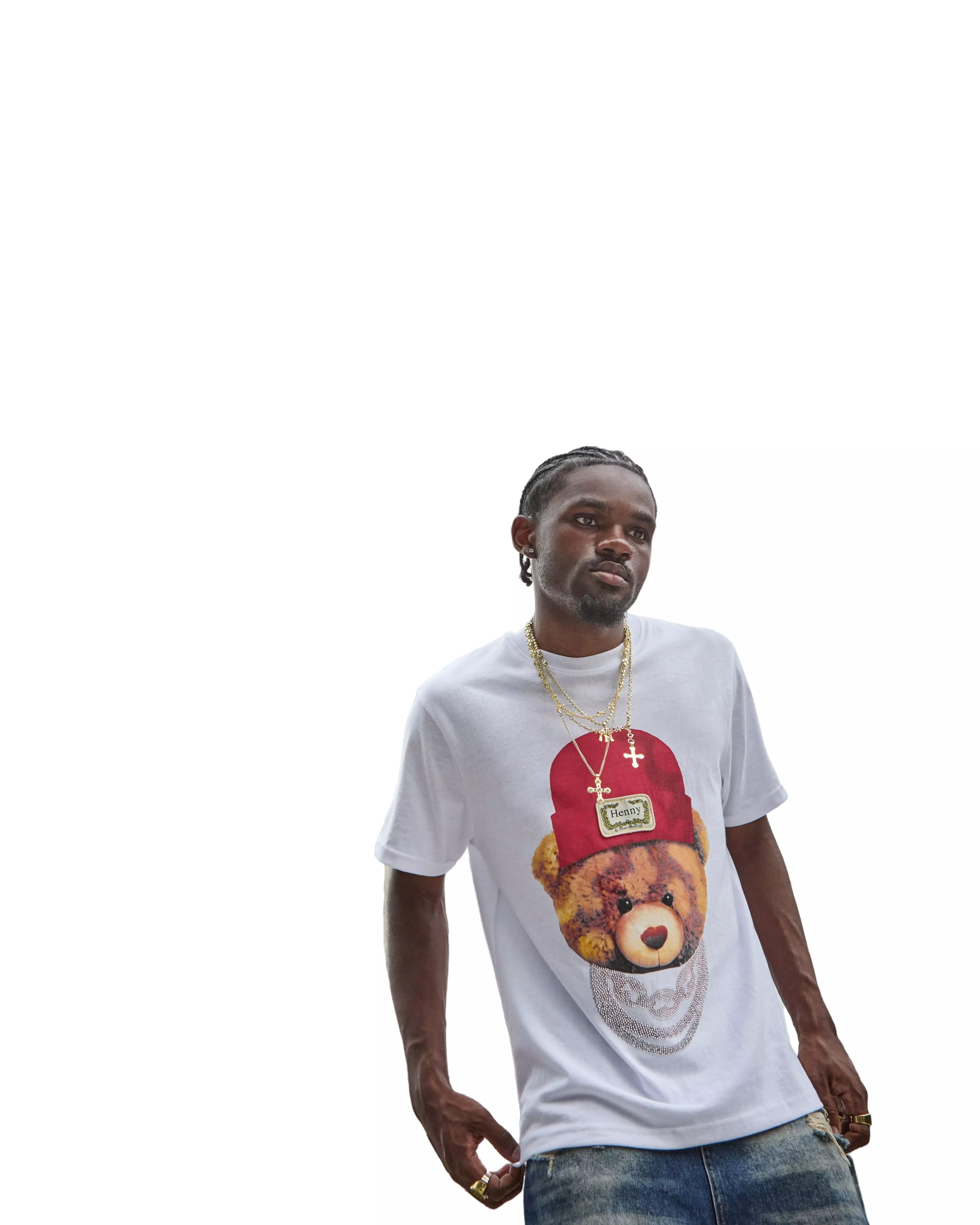 Reason Men's Henny Teddy Tee - White - WHITE