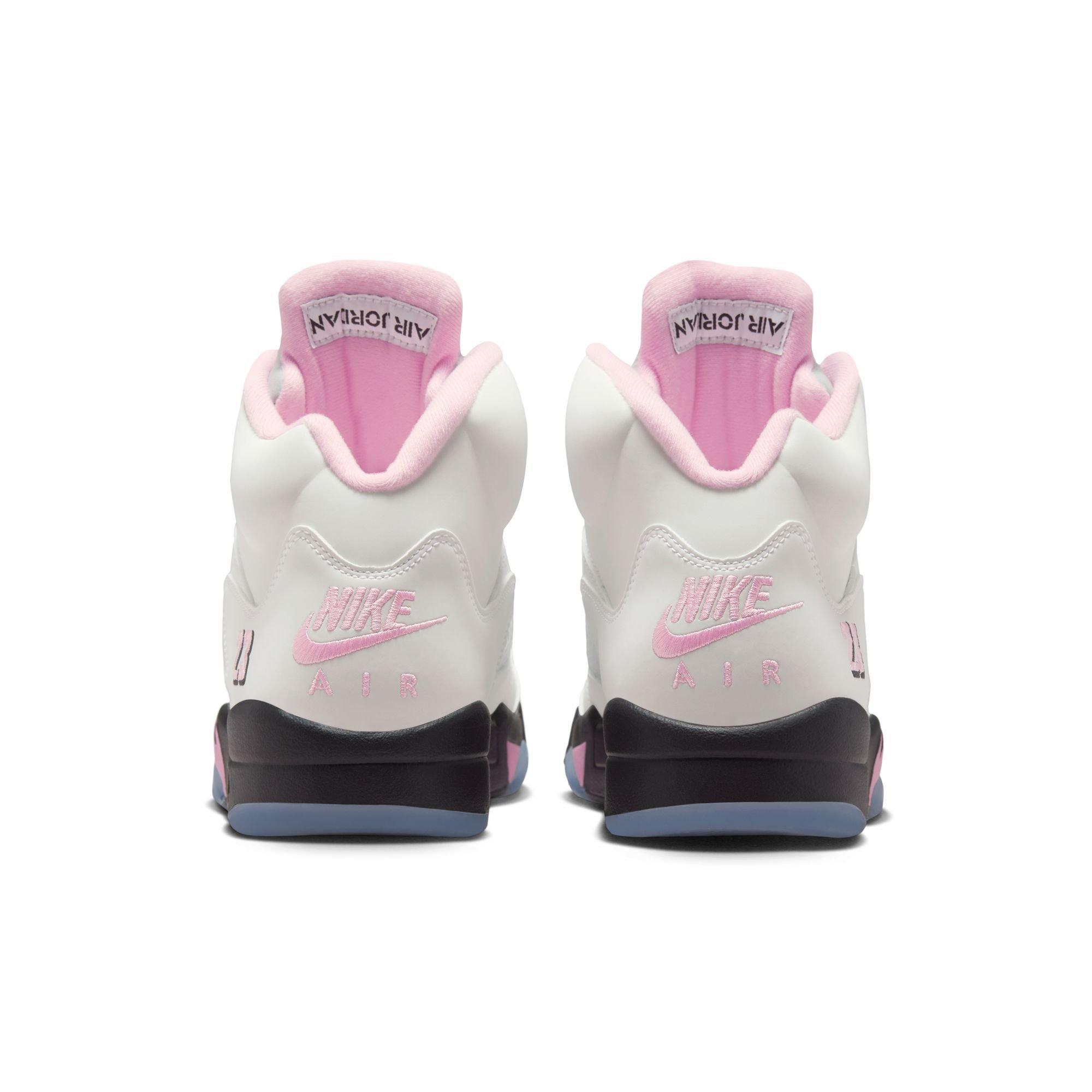 Jordan 5 Retro "Medium Soft Pink" Men's Shoe - WHITE/SOFT PINK/BLACK Thumbnail View 11