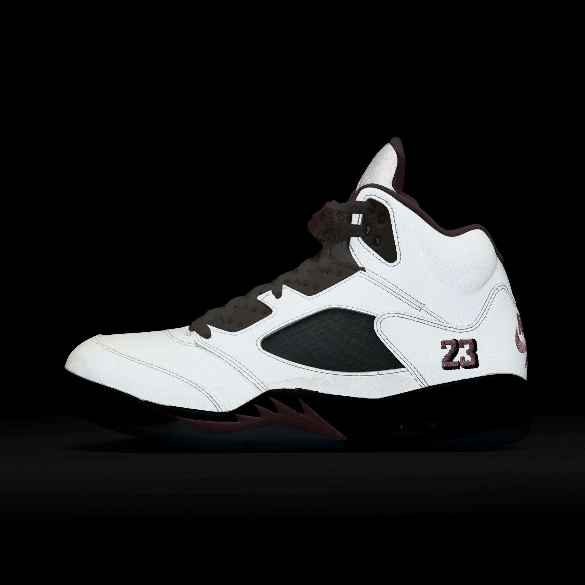 Jordan 5 Retro "Medium Soft Pink" Men's Shoe - WHITE/SOFT PINK/BLACK Thumbnail View 10