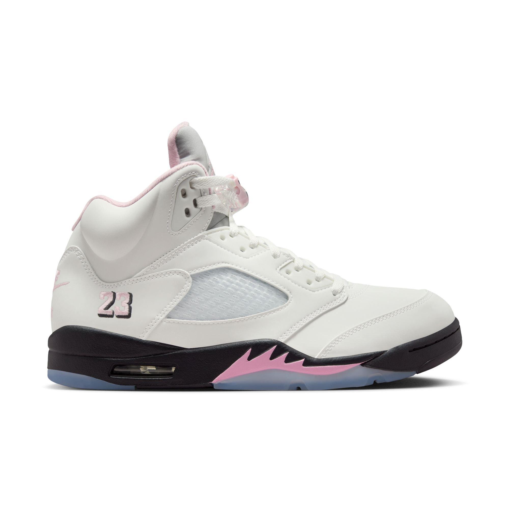 Jordan 5 Retro "Medium Soft Pink" Men's Shoe - WHITE/SOFT PINK/BLACK Thumbnail View 1