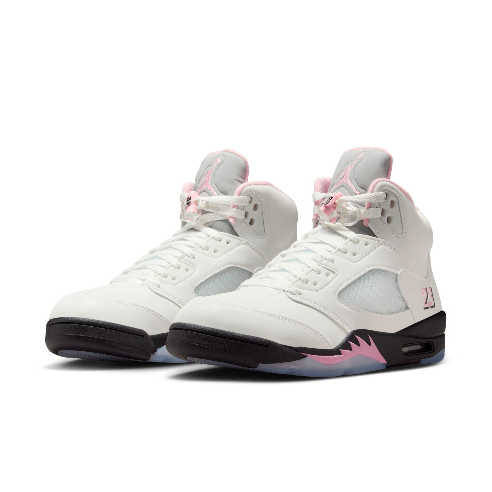 Jordan 5 Retro "Medium Soft Pink" Men's Shoe - WHITE/SOFT PINK/BLACK Thumbnail View 3