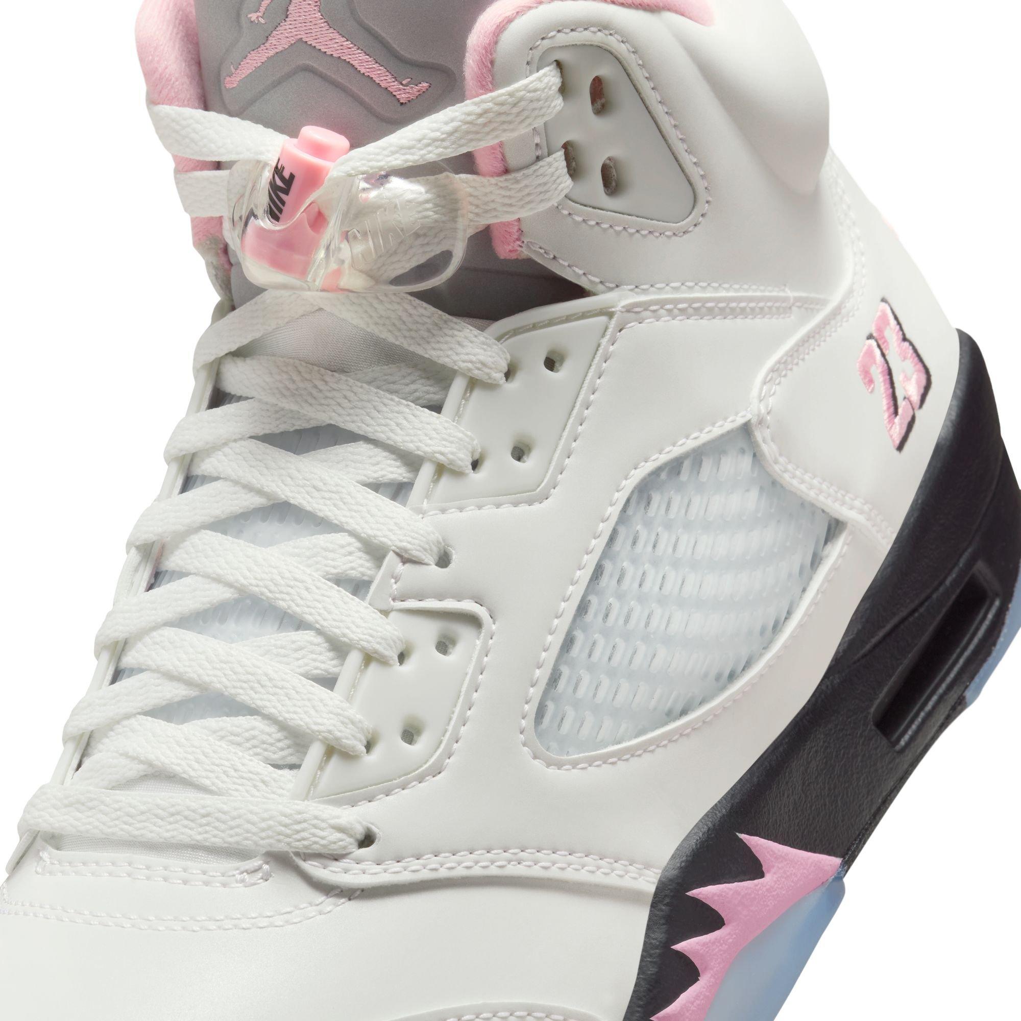 Jordan 5 Retro "Medium Soft Pink" Men's Shoe - WHITE/SOFT PINK/BLACK Thumbnail View 4
