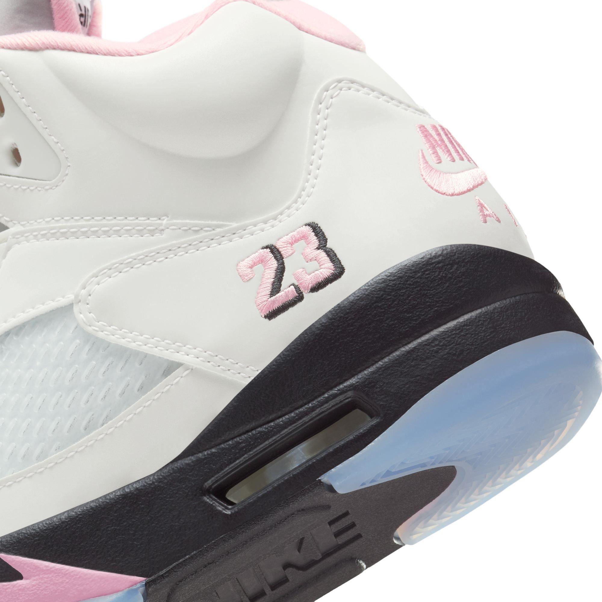 Jordan 5 Retro "Medium Soft Pink" Men's Shoe - WHITE/SOFT PINK/BLACK Thumbnail View 5