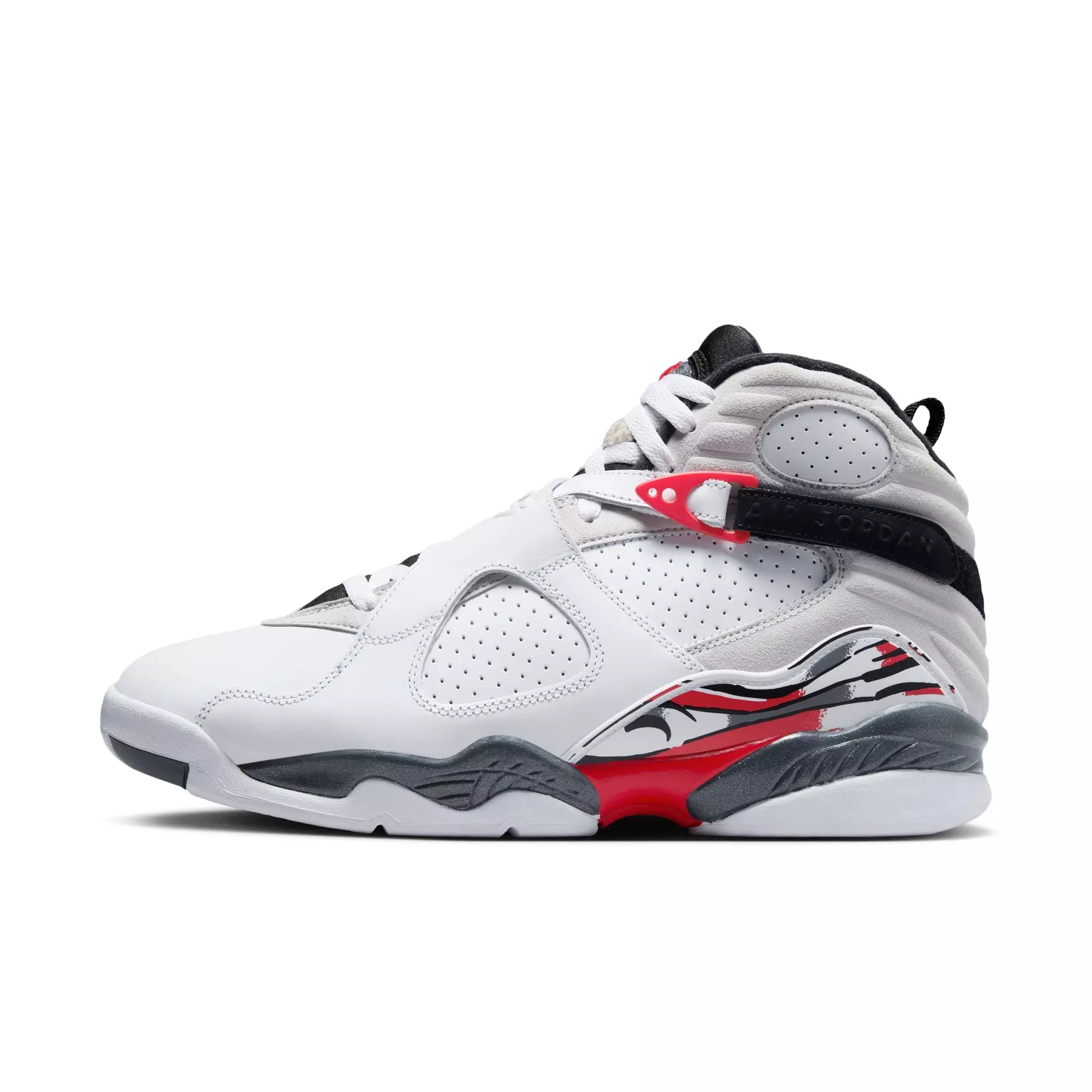 Jordan 8 Retro "White and True Red" Men's Shoe - WHITE/BLACK/TRUE RED