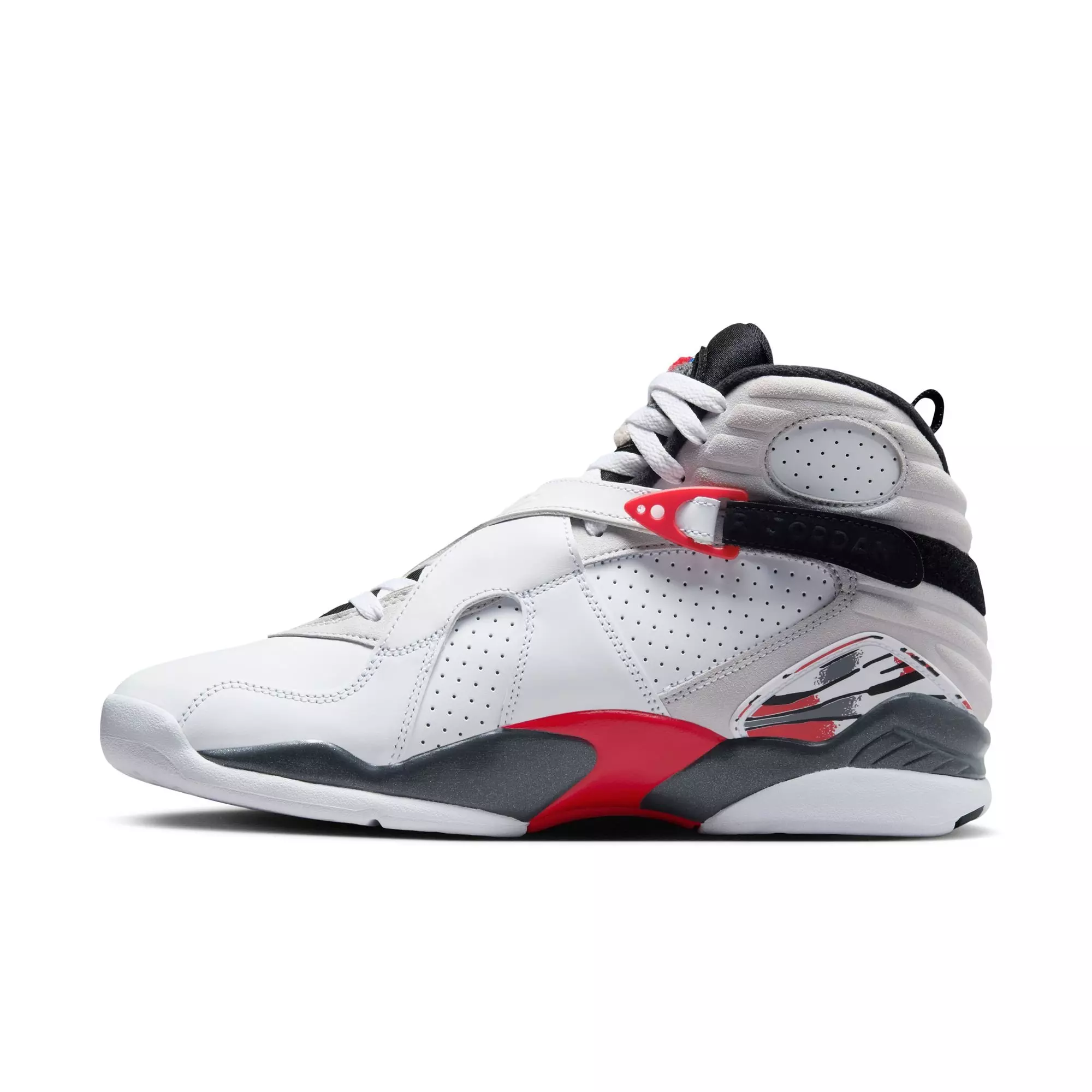 Jordan 8 Retro "White and True Red" Men's Shoe - WHITE/BLACK/TRUE RED