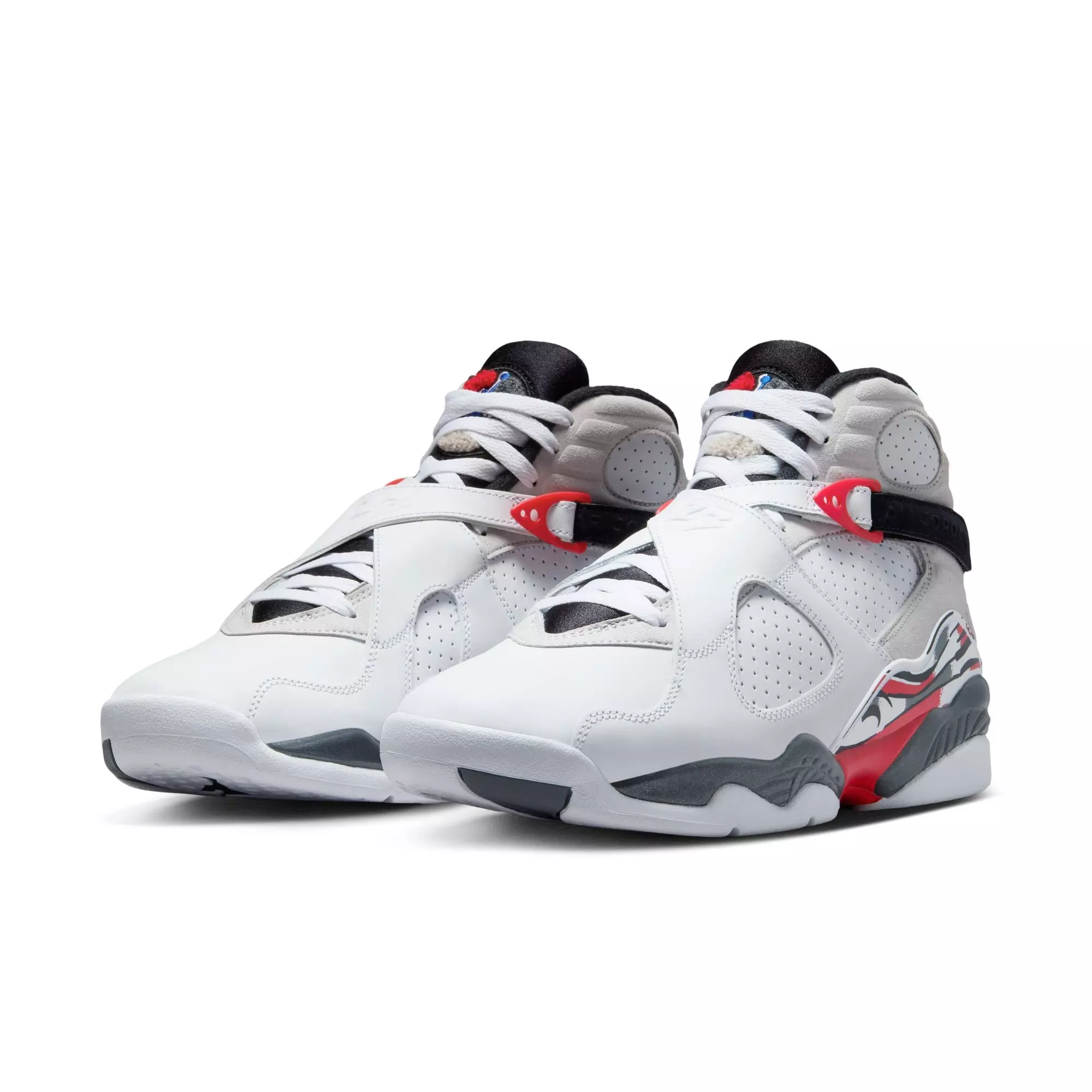 Jordan 8 Retro "White and True Red" Men's Shoe - WHITE/BLACK/TRUE RED