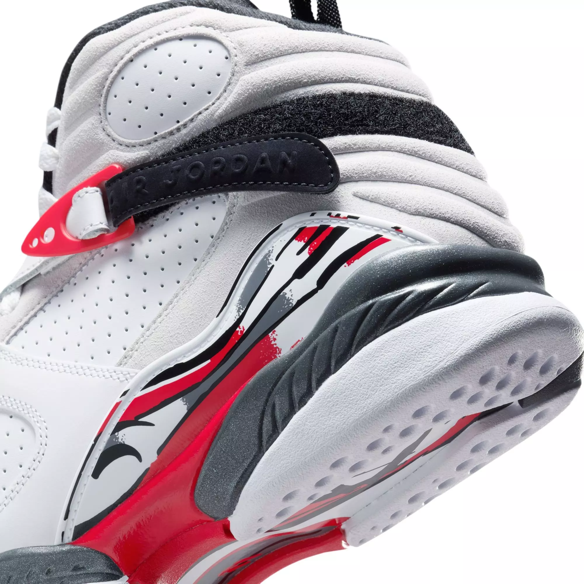 Jordan 8 Retro "White and True Red" Men's Shoe - WHITE/BLACK/TRUE RED
