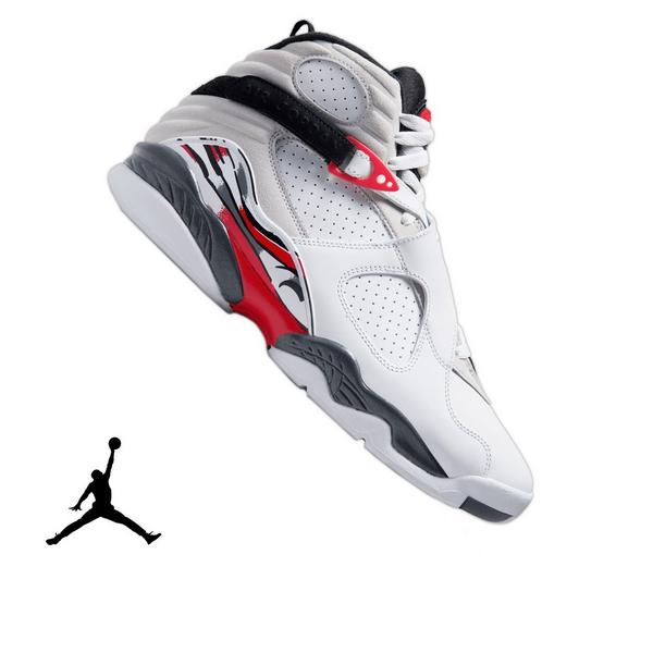 Jordan 8 Retro "White and True Red" Men's Shoe