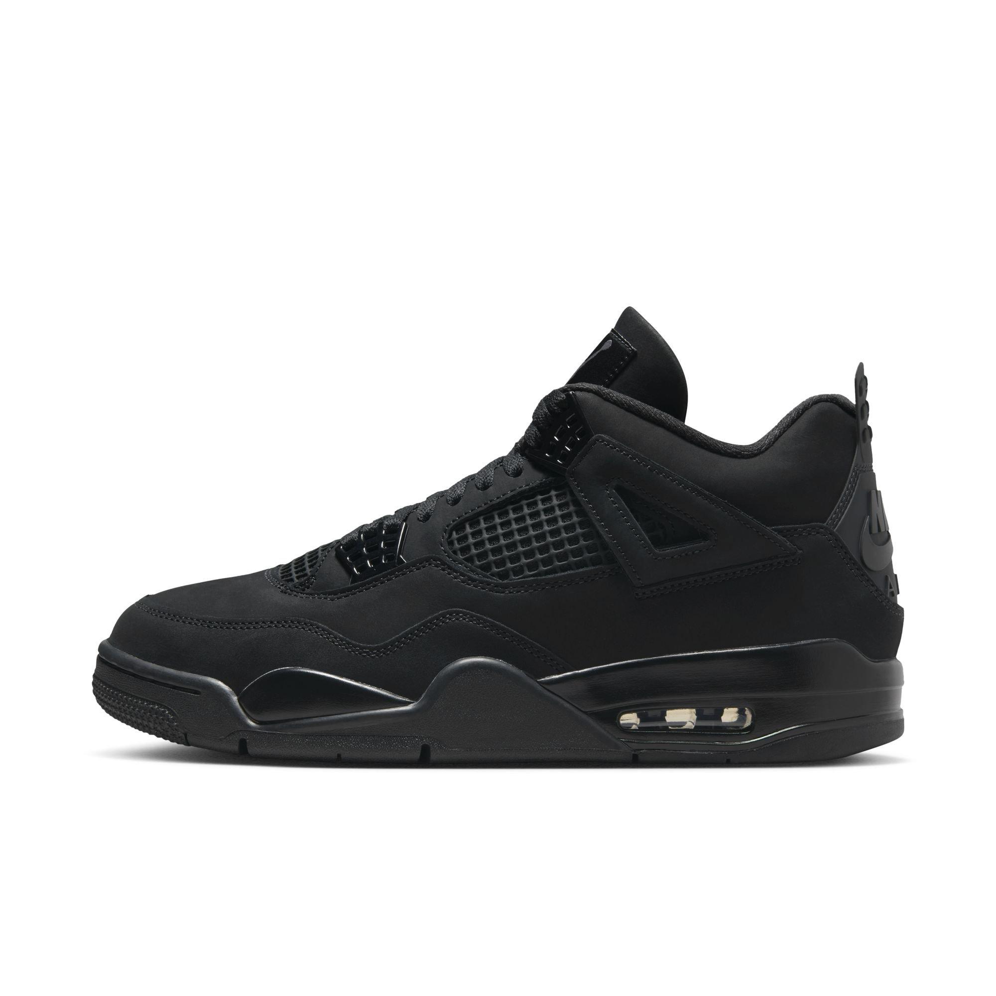 Jordan 4 Retro "Black Cat" Men's Shoe - BLACK Thumbnail View 7