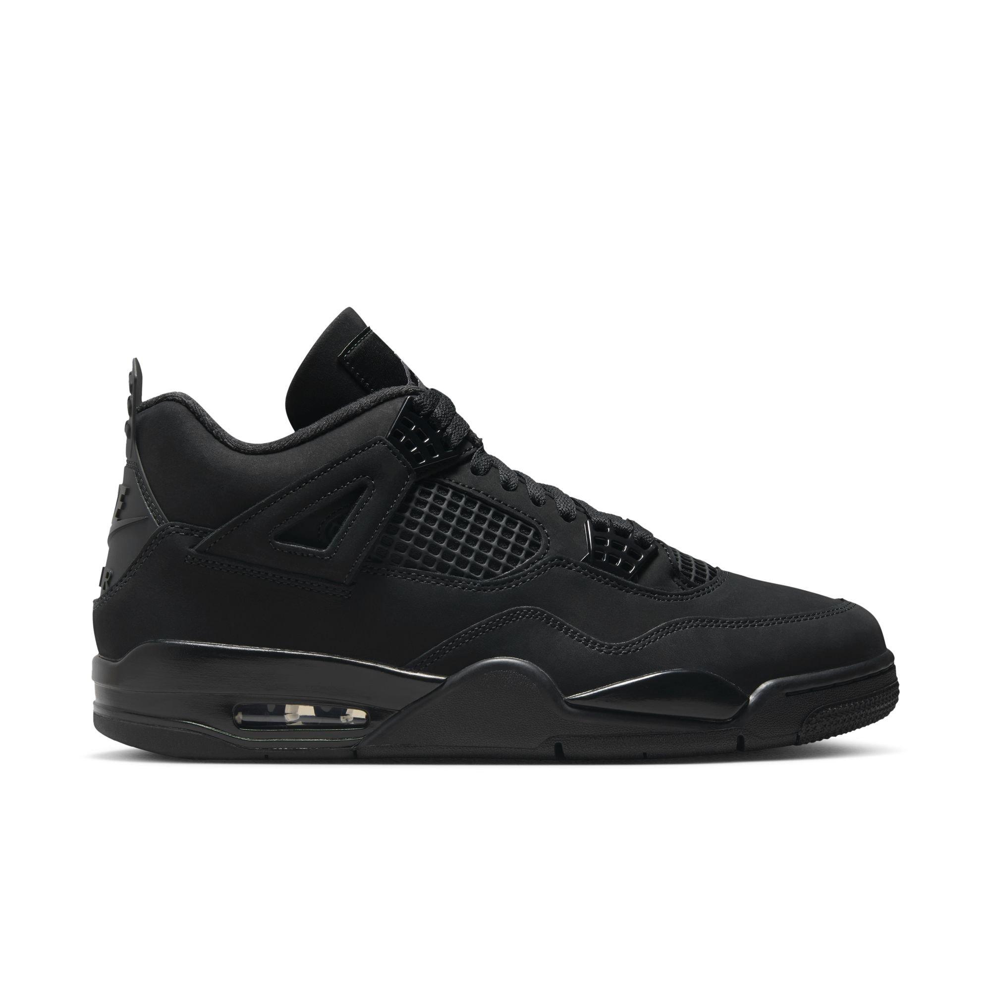 Jordan 4 Retro "Black Cat" Men's Shoe - BLACK Thumbnail View 2