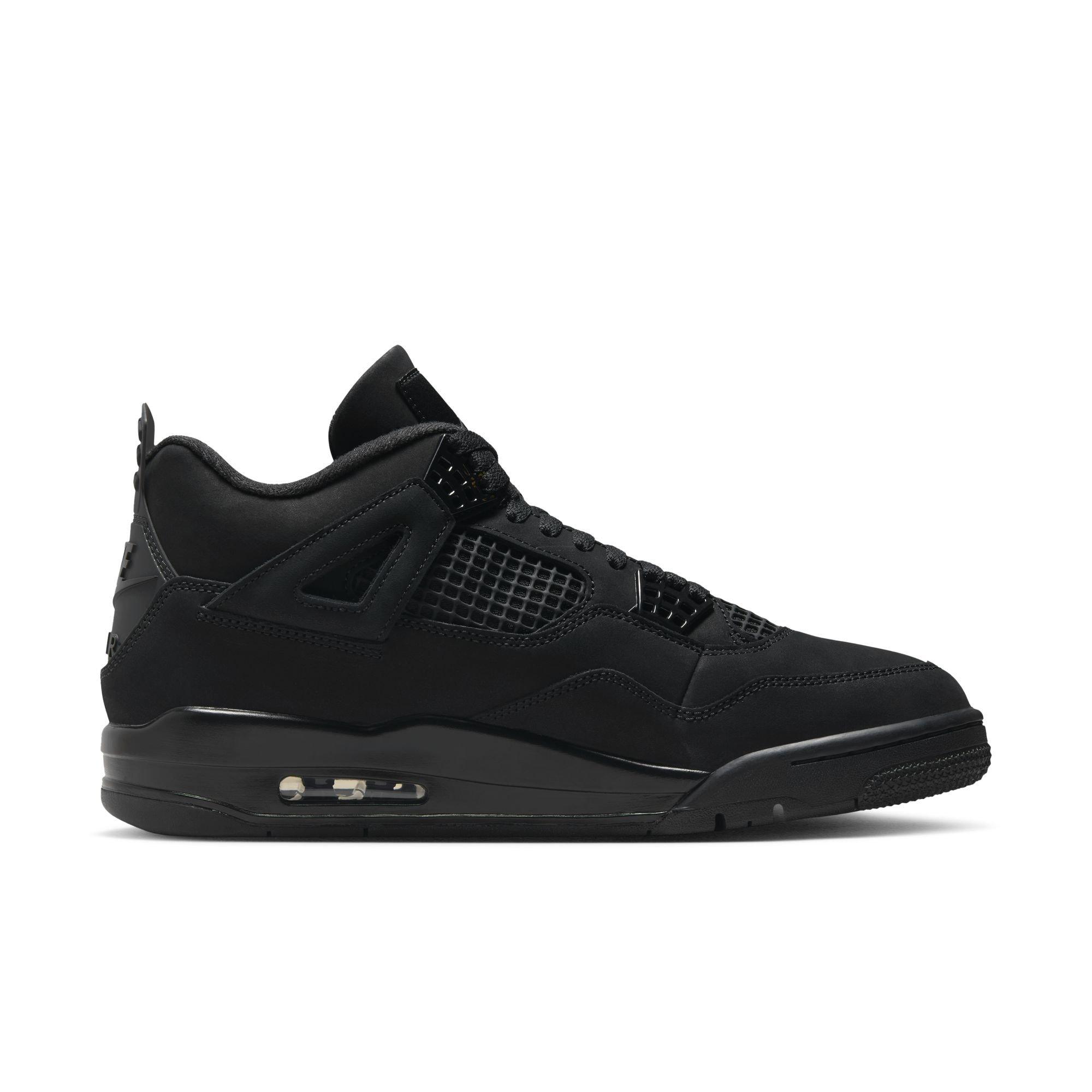 Jordan 4 Retro "Black Cat" Men's Shoe - BLACK Thumbnail View 3
