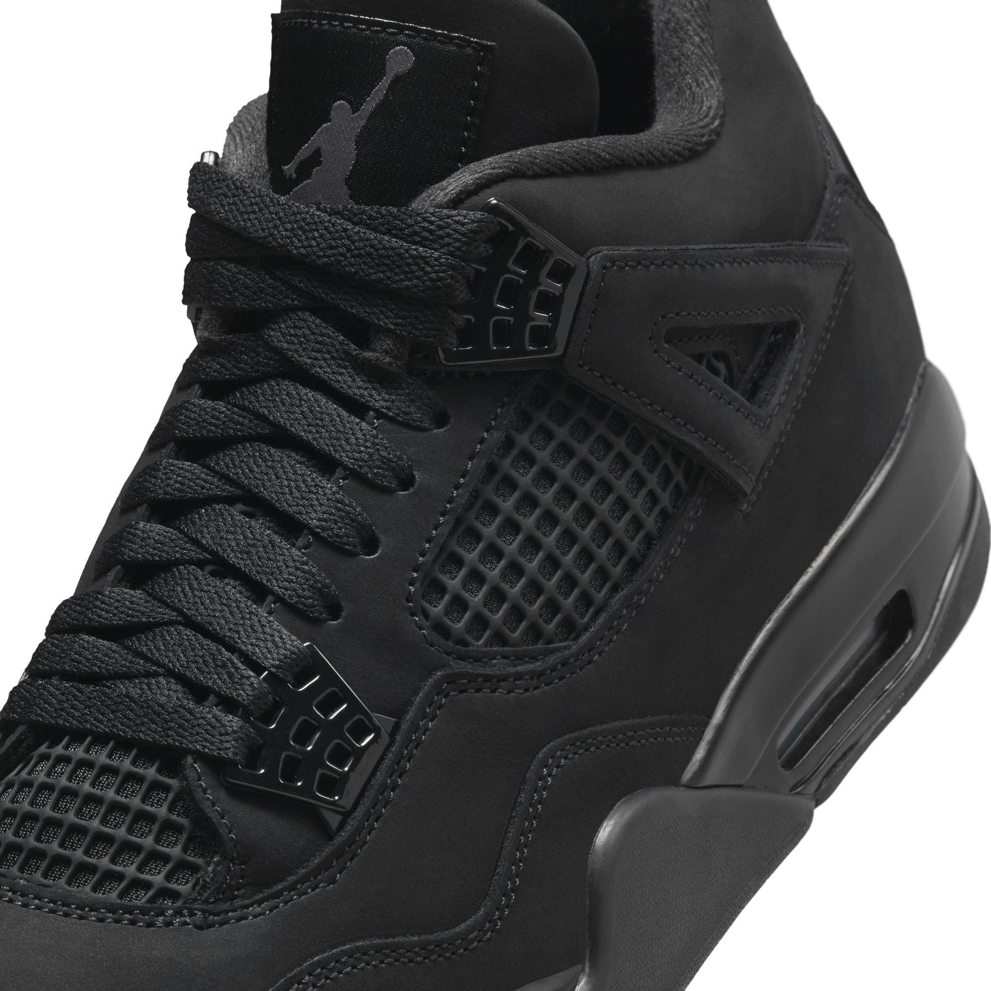 Jordan 4 Retro "Black Cat" Men's Shoe - BLACK Thumbnail View 5