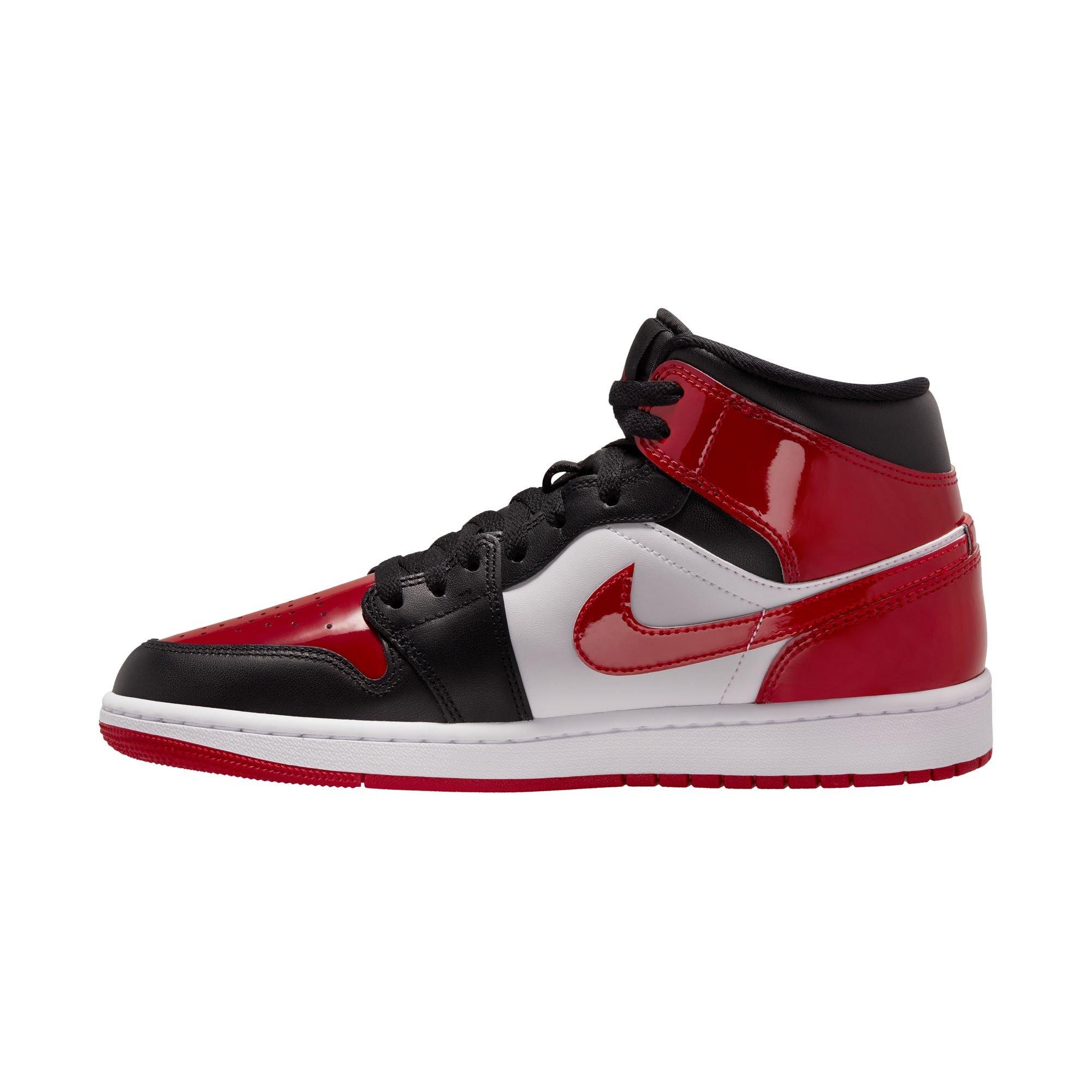 Jordan 1 Mid SE "Black/Varsity Red/White" Men's Shoe - BLACK/RED/WHITE Thumbnail View 4