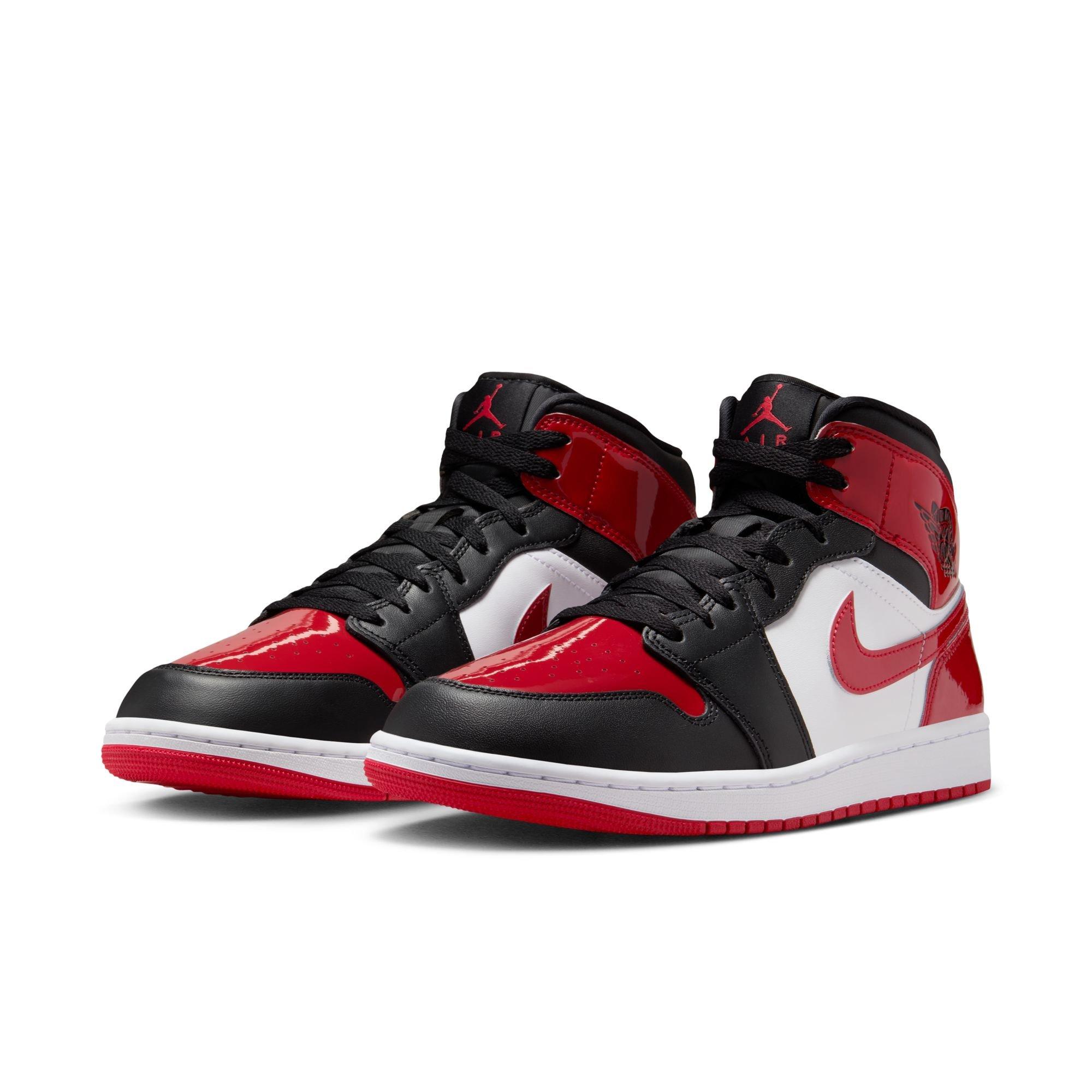 Jordan 1 Mid SE "Black/Varsity Red/White" Men's Shoe - BLACK/RED/WHITE Thumbnail View 5
