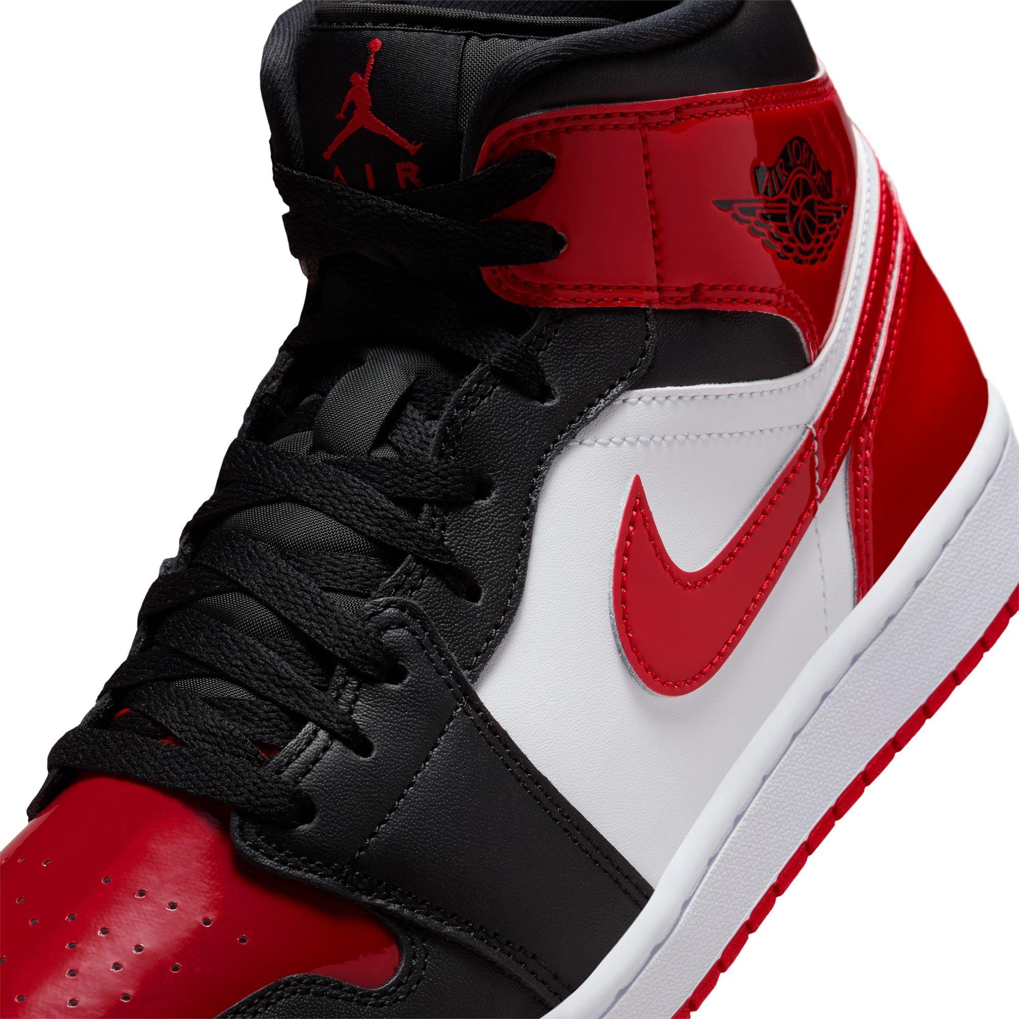Jordan 1 Mid SE "Black/Varsity Red/White" Men's Shoe - BLACK/RED/WHITE Thumbnail View 10
